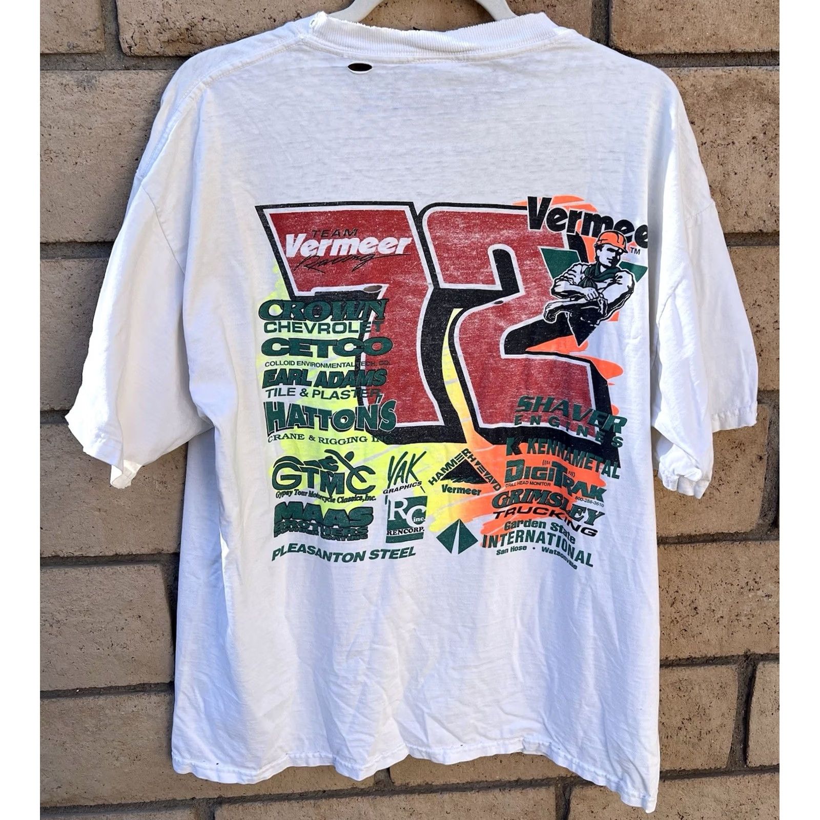 Vintage VINTAGE 1994 Duane Bonini Jr 72 Sprint Car Racing Shirt XL Worn Holes Size US XL / EU 56 / 4 - 5 Thumbnail
