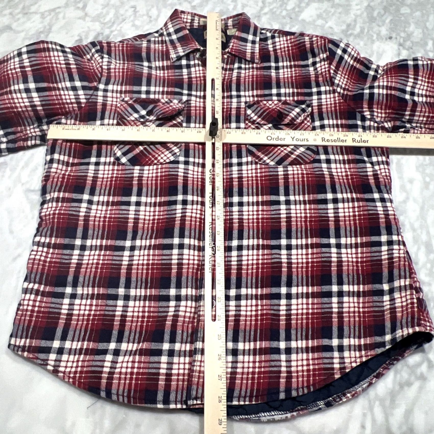Vintage VINTAGE Rugged Wear By BOG Shirt Shacket Men’s L Button Up Flannel Quilt Lined Red White Blue Grunge 1980s Mens Size US L / EU 52-54 / 3 - 5 Thumbnail