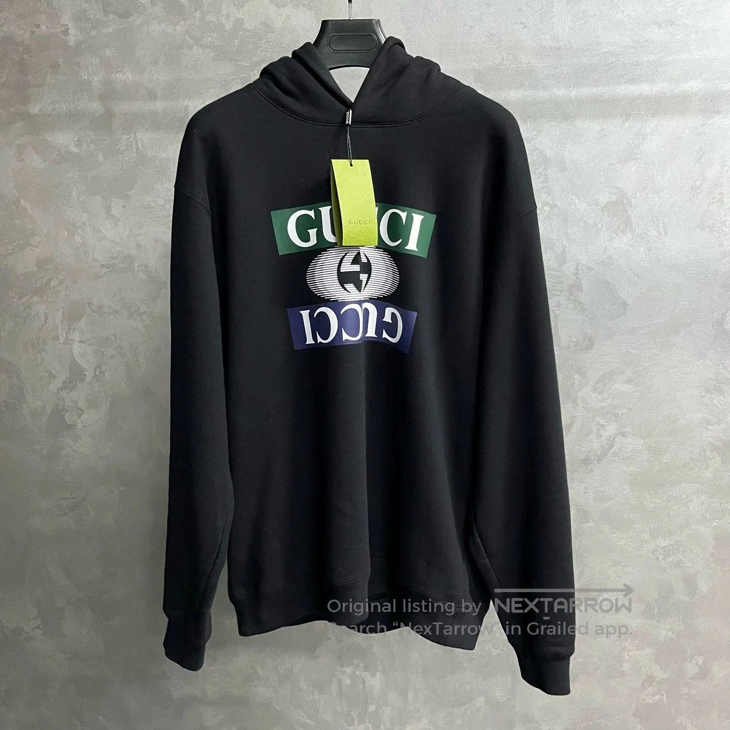 Gucci Gucci Black Logo Letter Hooded Sweater. Size US XL / EU 56 / 4 - 1 Thumbnail