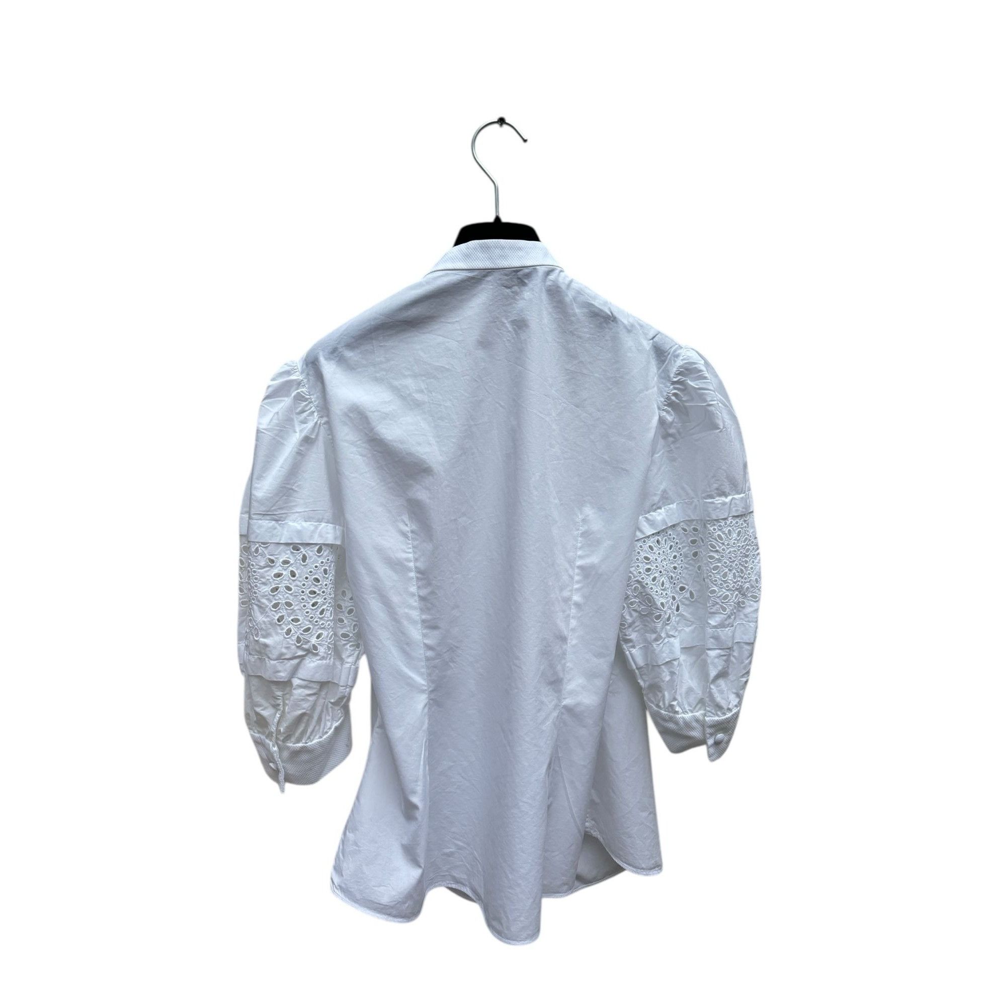 Alexander McQueen White Romantic Puff-Sleeve Shirt Size M / US 6-8 / IT 42-44 - 5 Thumbnail