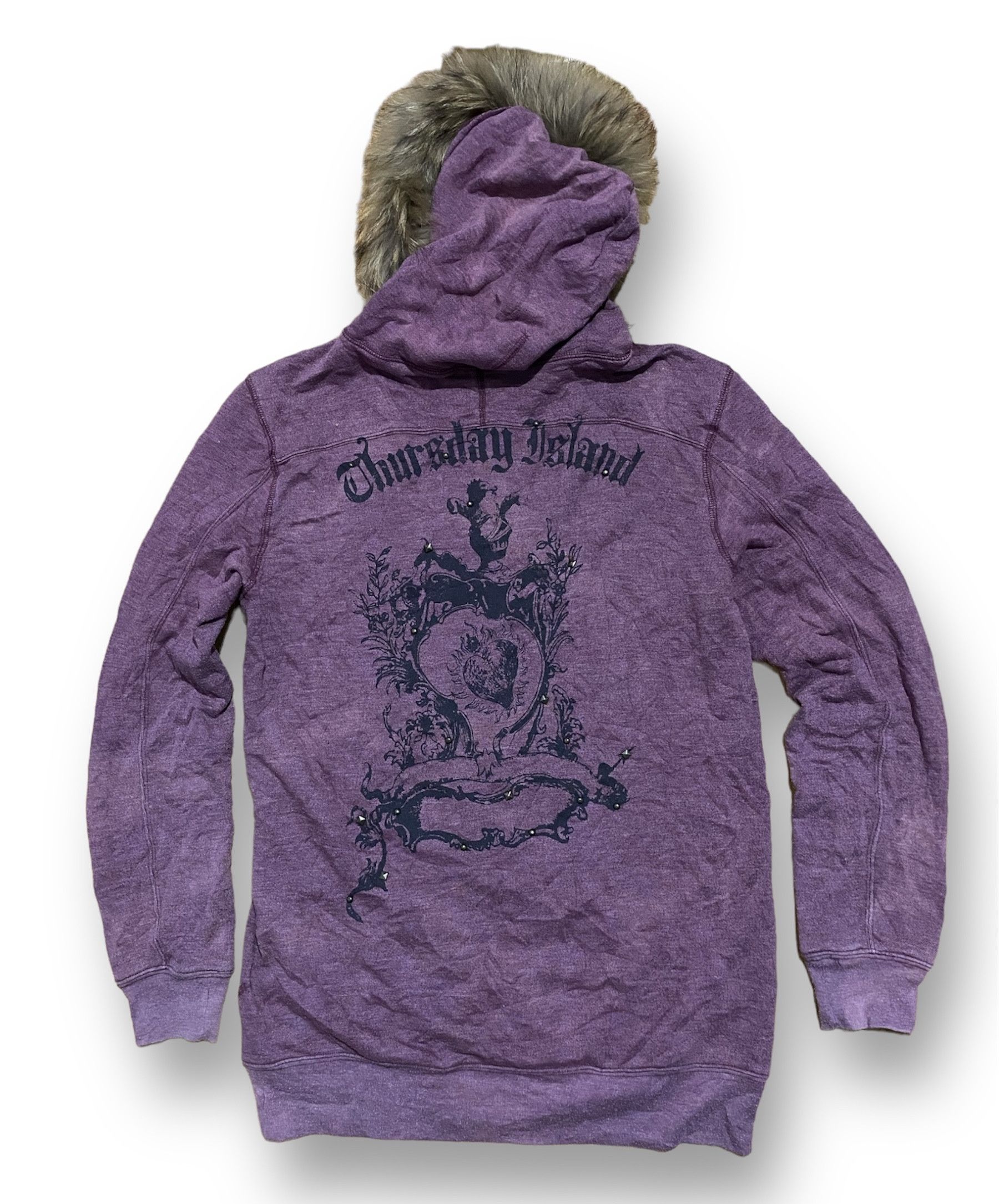 Hysteric Glamour × If Six Was Nine × Japanese Brand Japanese thursday island hearts faux Fur Zip hoodie Size US M / EU 48-50 / 2 - 2 Thumbnail