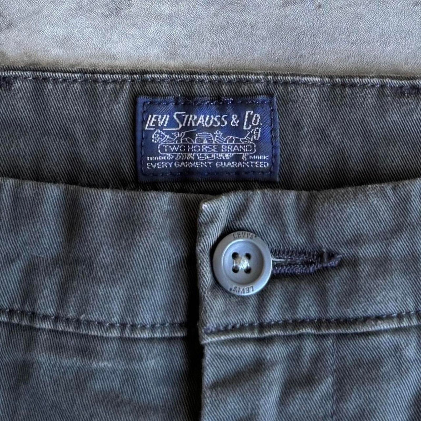 Levi's × Levi's Vintage Clothing × Vintage Levi’s Grey Essential Skater Streetwear Grunge Chino Pants Size US 33 - 4 Thumbnail