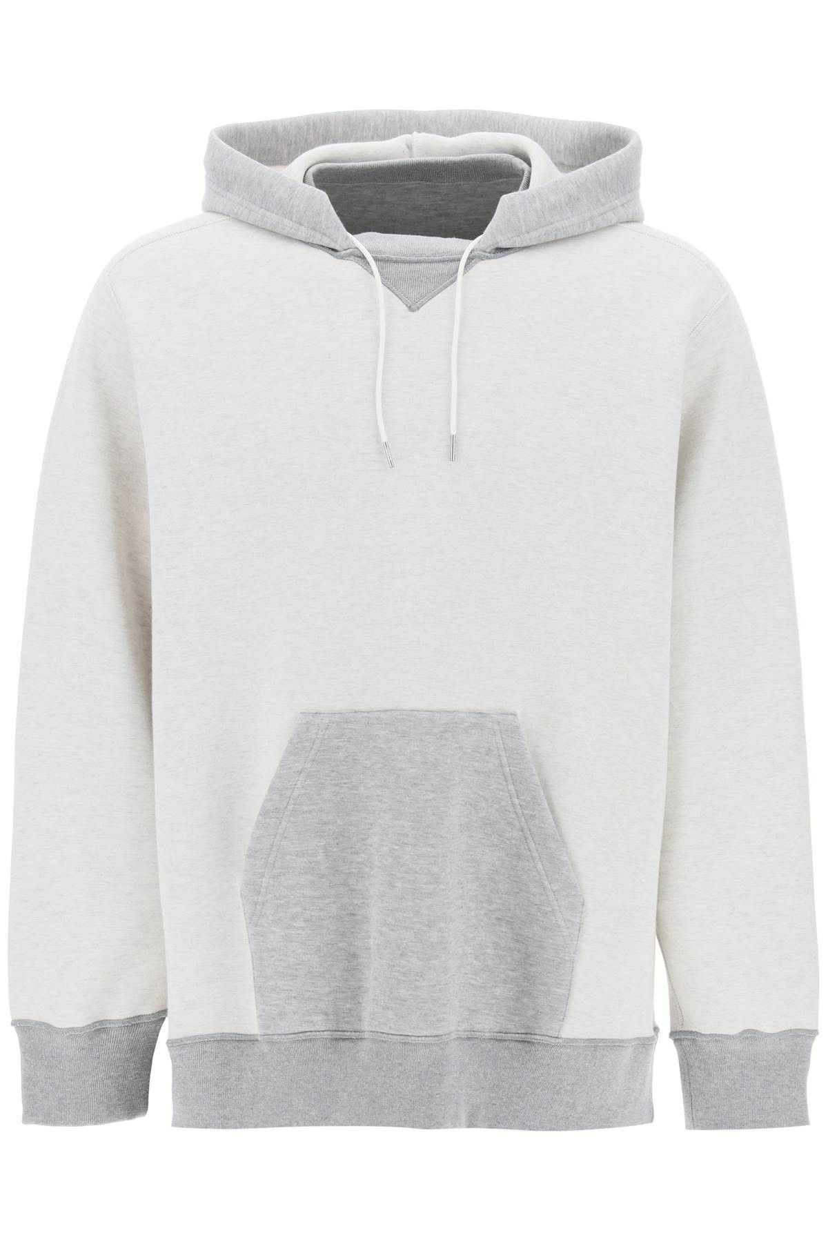 image of Sacai Hooded Sweatshirt With Reverse in Grigio, Men's (Size Small)