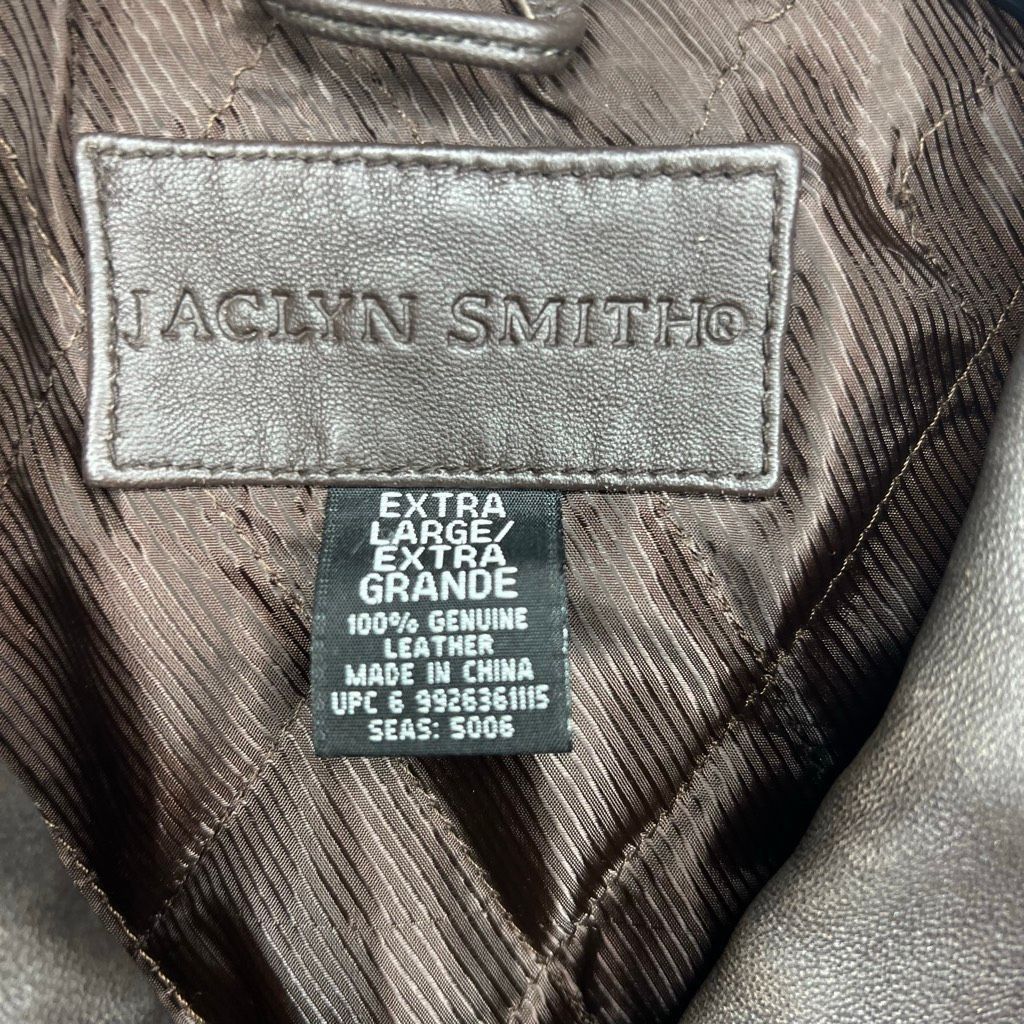 Vintage Jaclyn Smith, Y2K Long Jacket Dark Brown Genuine Leather Coat, Women’s X-Large Size XL / US 12-14 / IT 48-50 - 13 Thumbnail