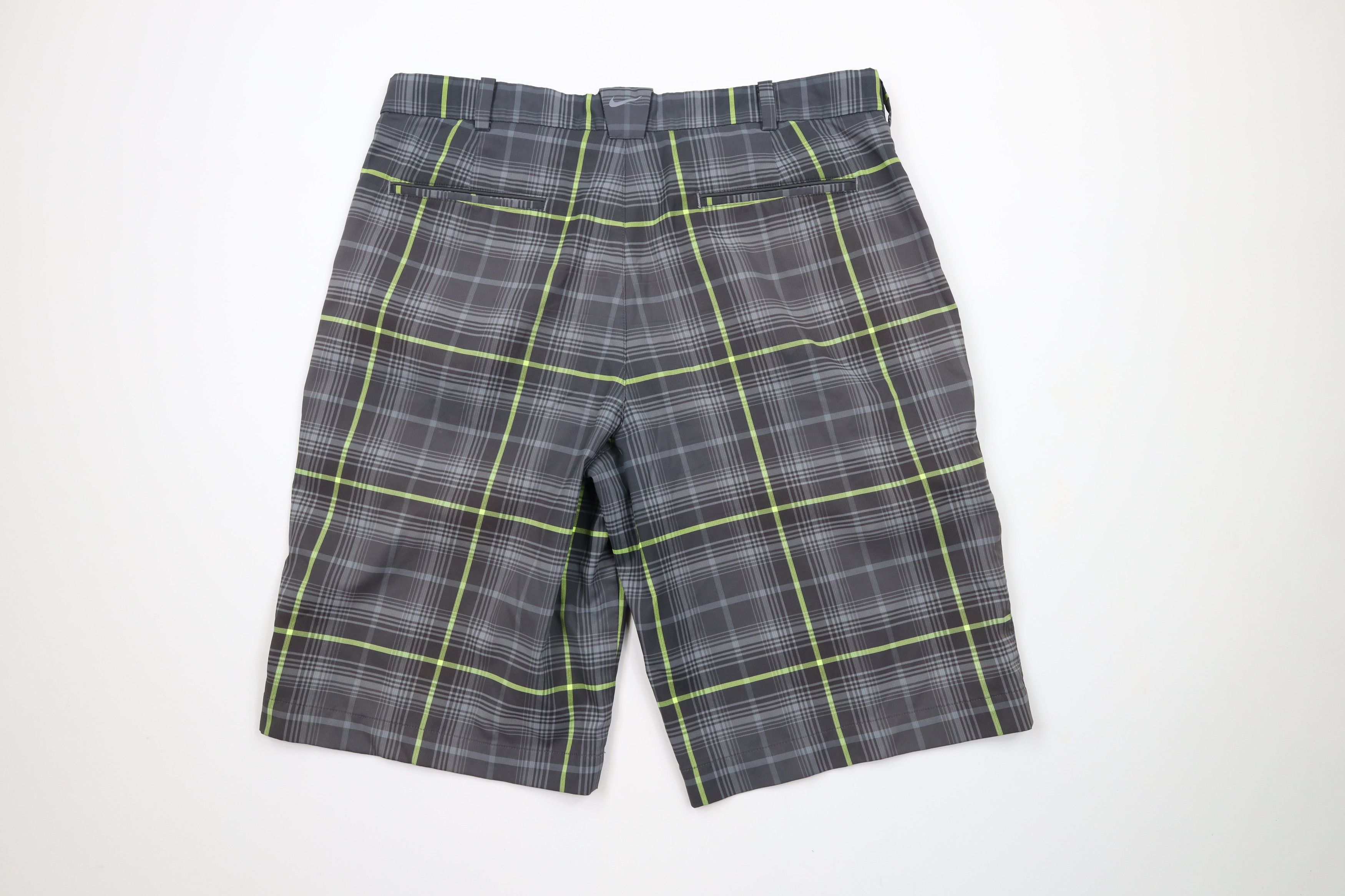 Nike × Vintage Nike Golf Dri-Fit Golfing Golf Chino Shorts Plaid Polyester Size US 34 / EU 50 - 10 Thumbnail