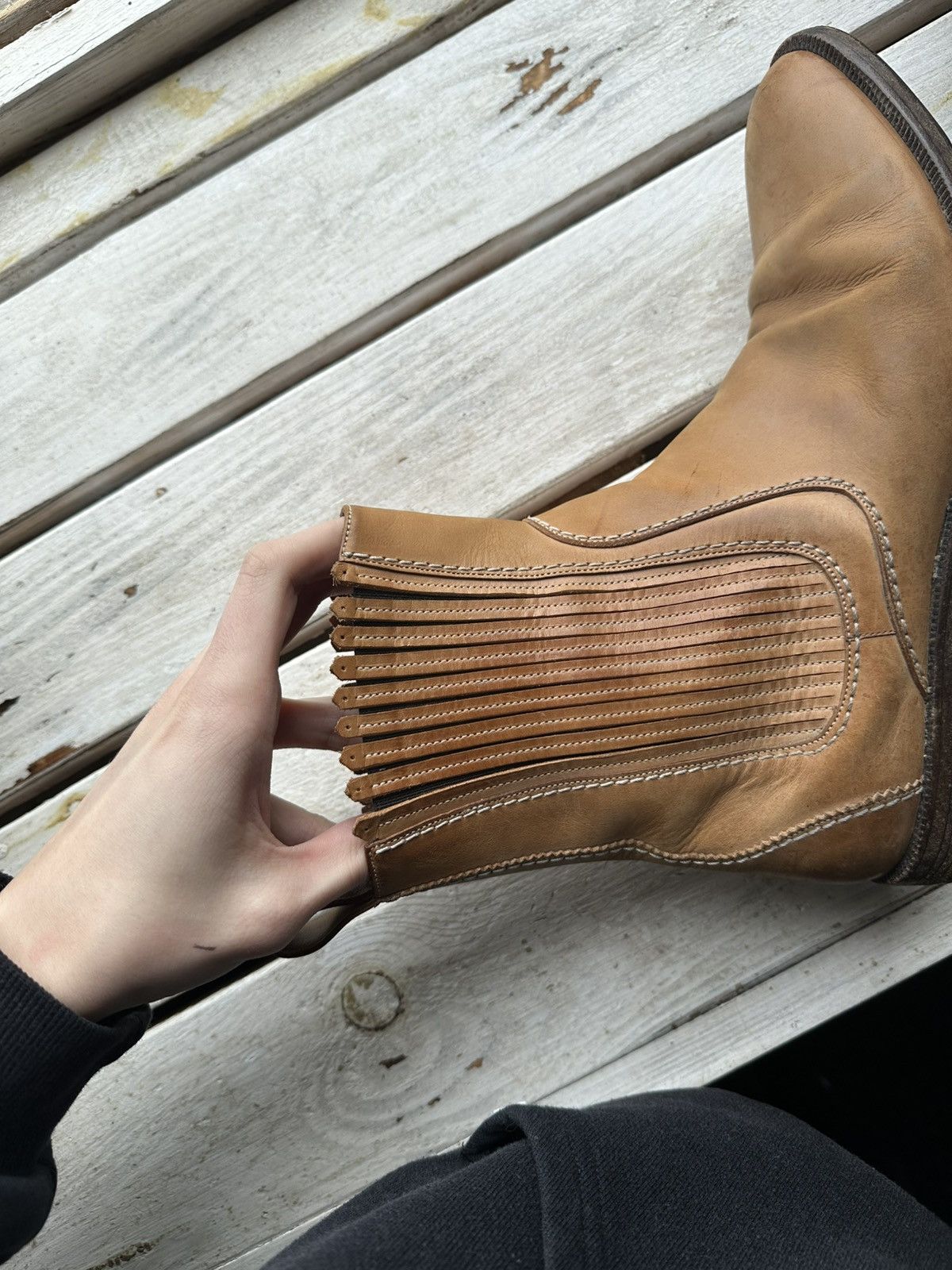 Bally LUXURY 🚨 BALLY VNTG BOOTS MEN BROWN COWBOY SHELSEY RARE Size US 7 / EU 40 - 8 Thumbnail