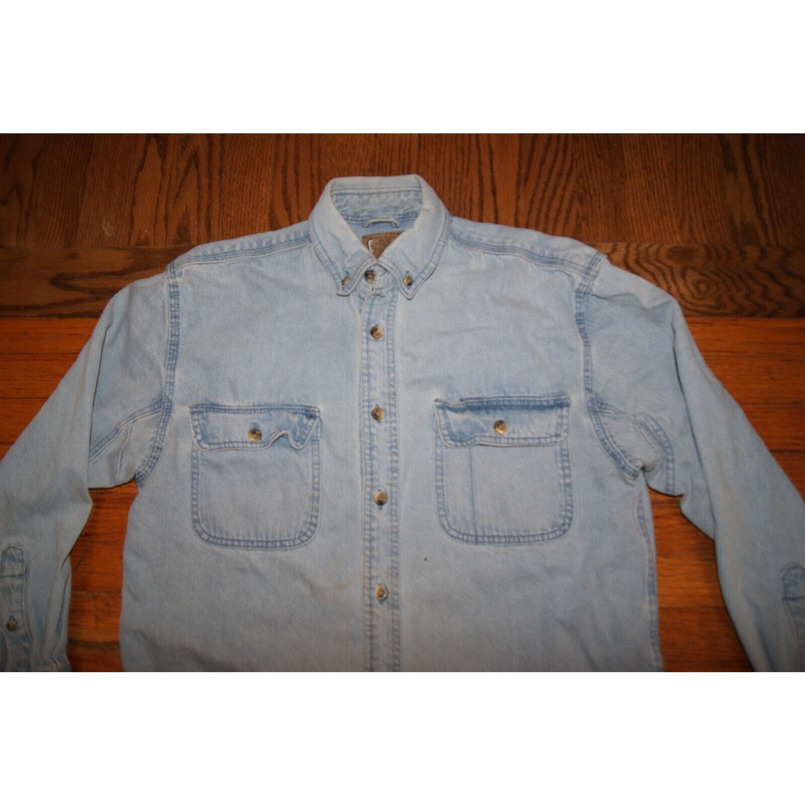 SCHMIDT C E Schmidt Workwear Denim Button Shirt Mens M Jean Jacket Size US M / EU 48-50 / 2 - 1 Thumbnail