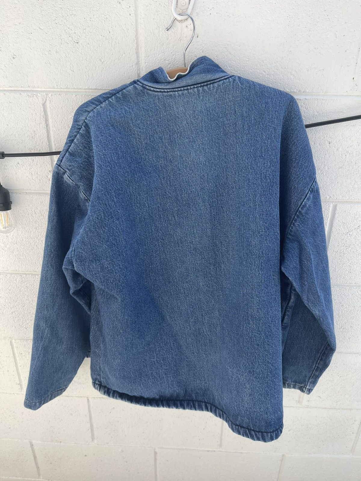 Designer × Vintage Vintage Stand Collar Blanket Lined Denim Jacket Size XL Size US XL / EU 56 / 4 - 5 Thumbnail