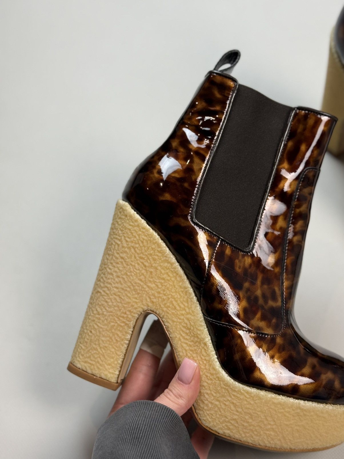 Allsaints Blaise Chelsea Leopard Pattern Platform Heels Boots Size US 6 / IT 36 - 5 Thumbnail
