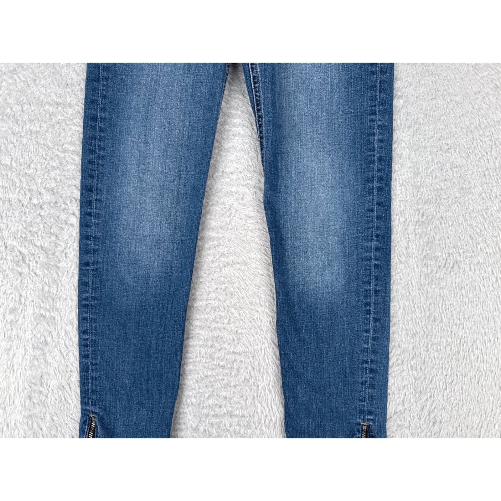 H&M HM Conscious Jeans Women 4 Blue Denim Skinny Ankle Zip Low Rise Cotton 25x26 Size 27" / US 4 / IT 40 - 3 Thumbnail