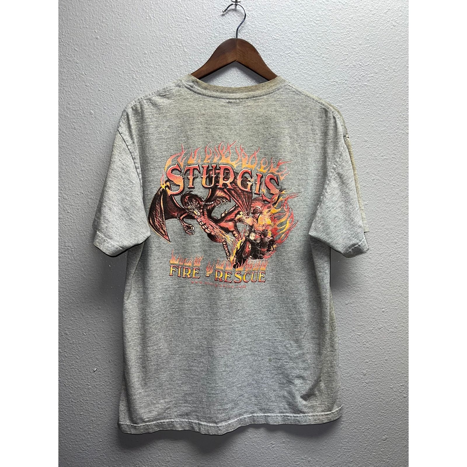 Vintage Vintage Sturgis Dragon Shirt Fire Rescue Fire Fighter VTG L Size US L / EU 52-54 / 3 - 1 Thumbnail