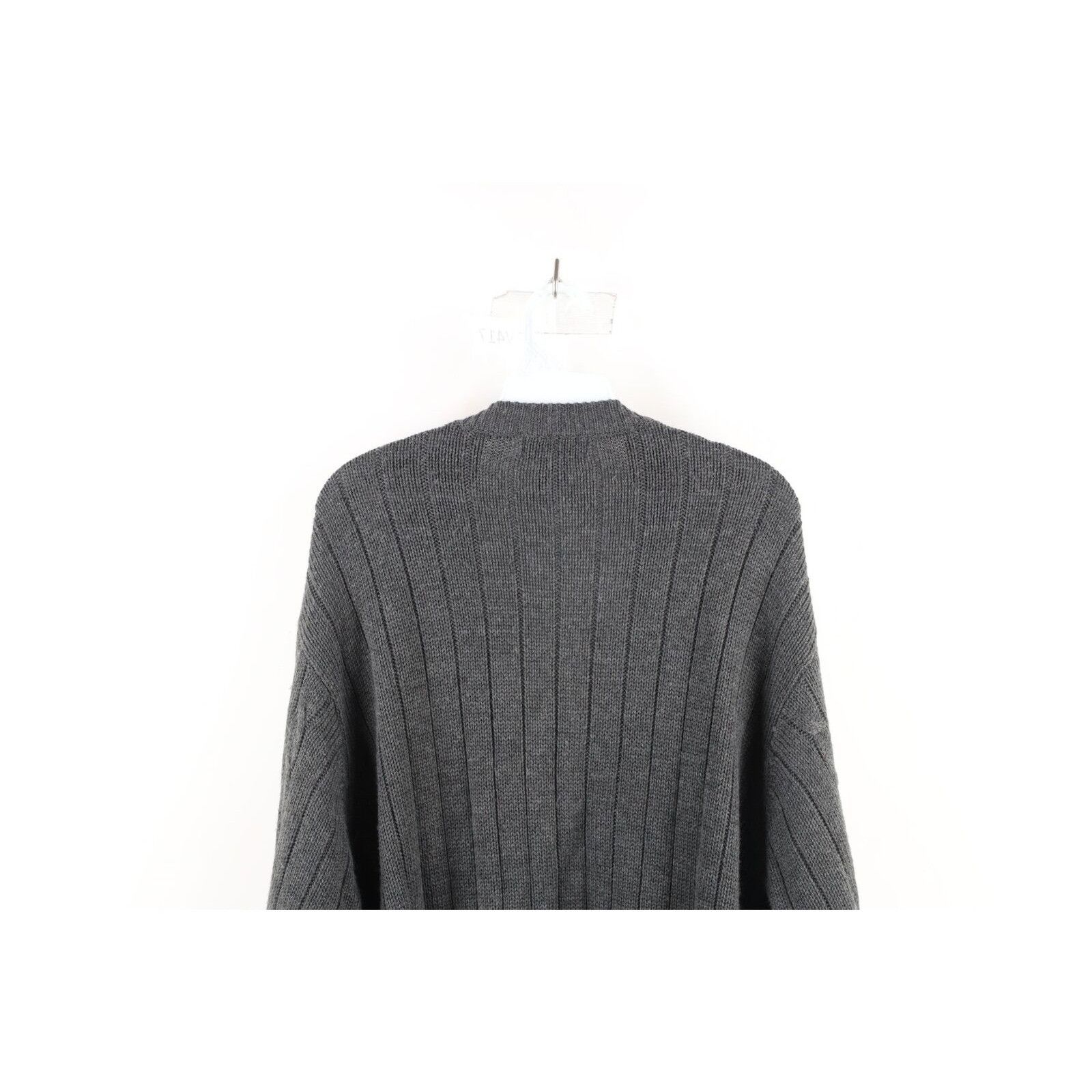 Vintage Vintage 90s Cable Knit Kurt Cobain Cardigan Sweater Size US L / EU 52-54 / 3 - 7 Thumbnail