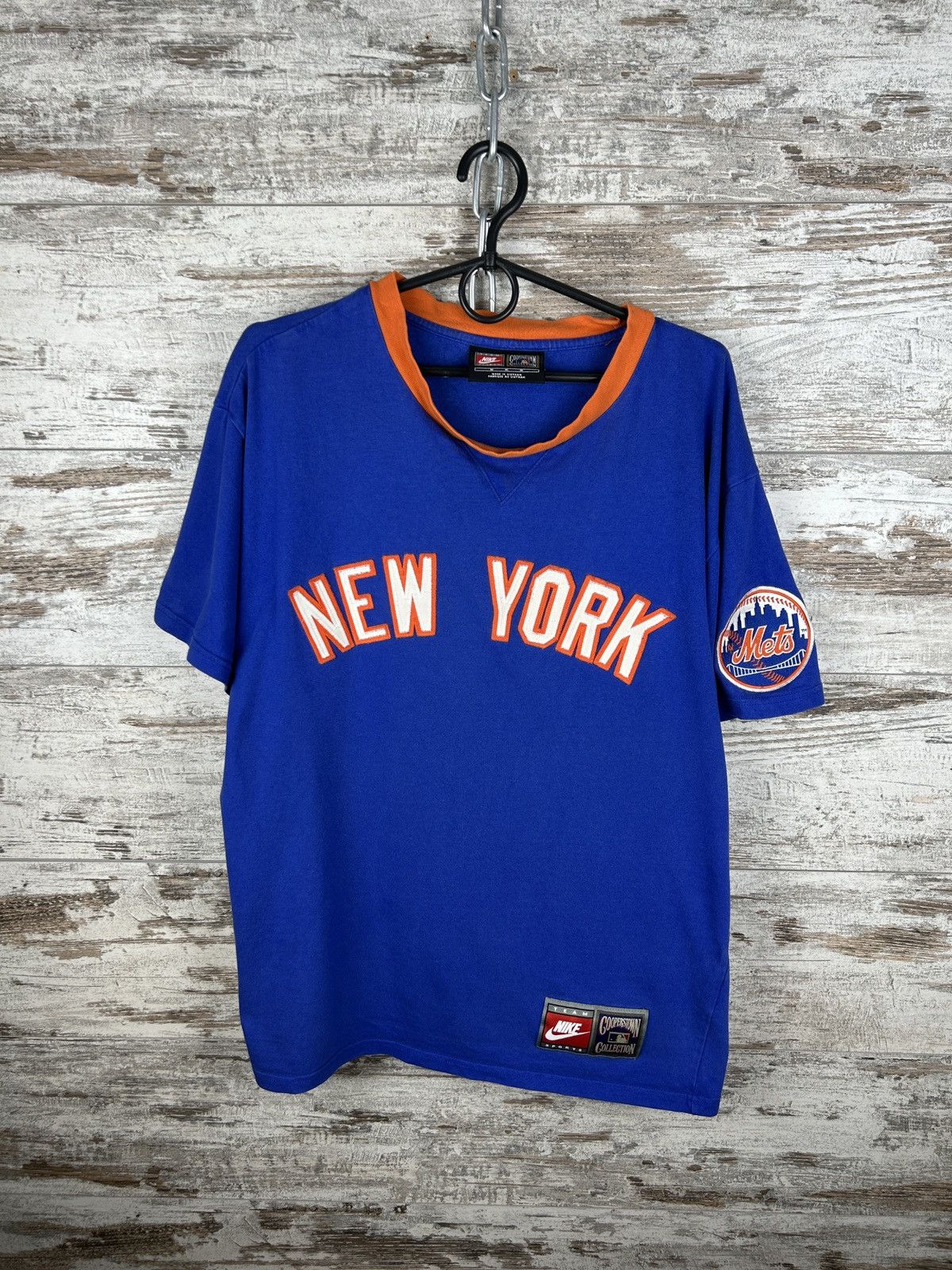 MLB Mens Vintage Nike New York T Shirt big logo y2k MLB mets 90s Size US M / EU 48-50 / 2 - 1 Thumbnail