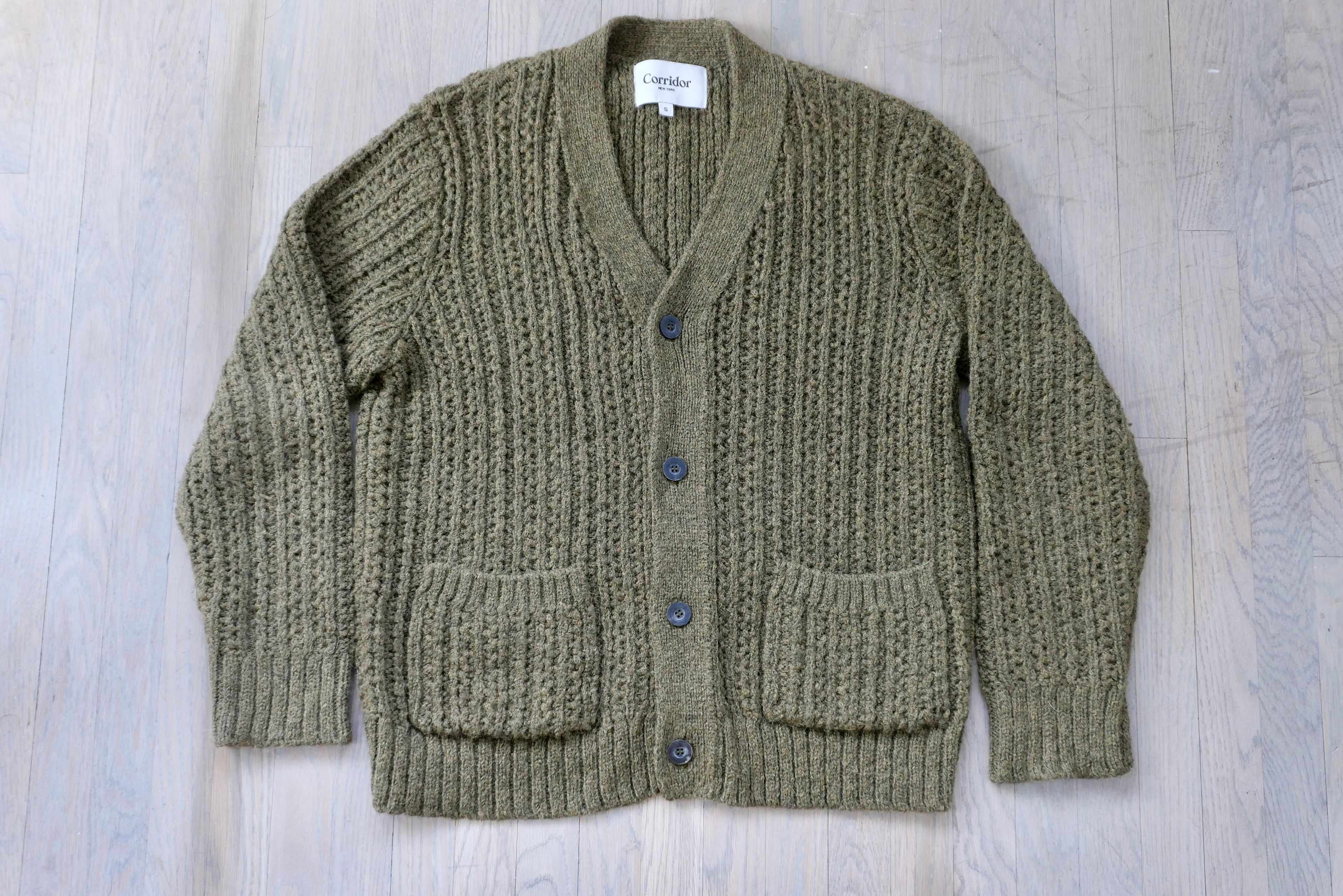Corridor Corridor Braided Cardigan - Green Size US S / EU 44-46 / 1 - 1 Thumbnail
