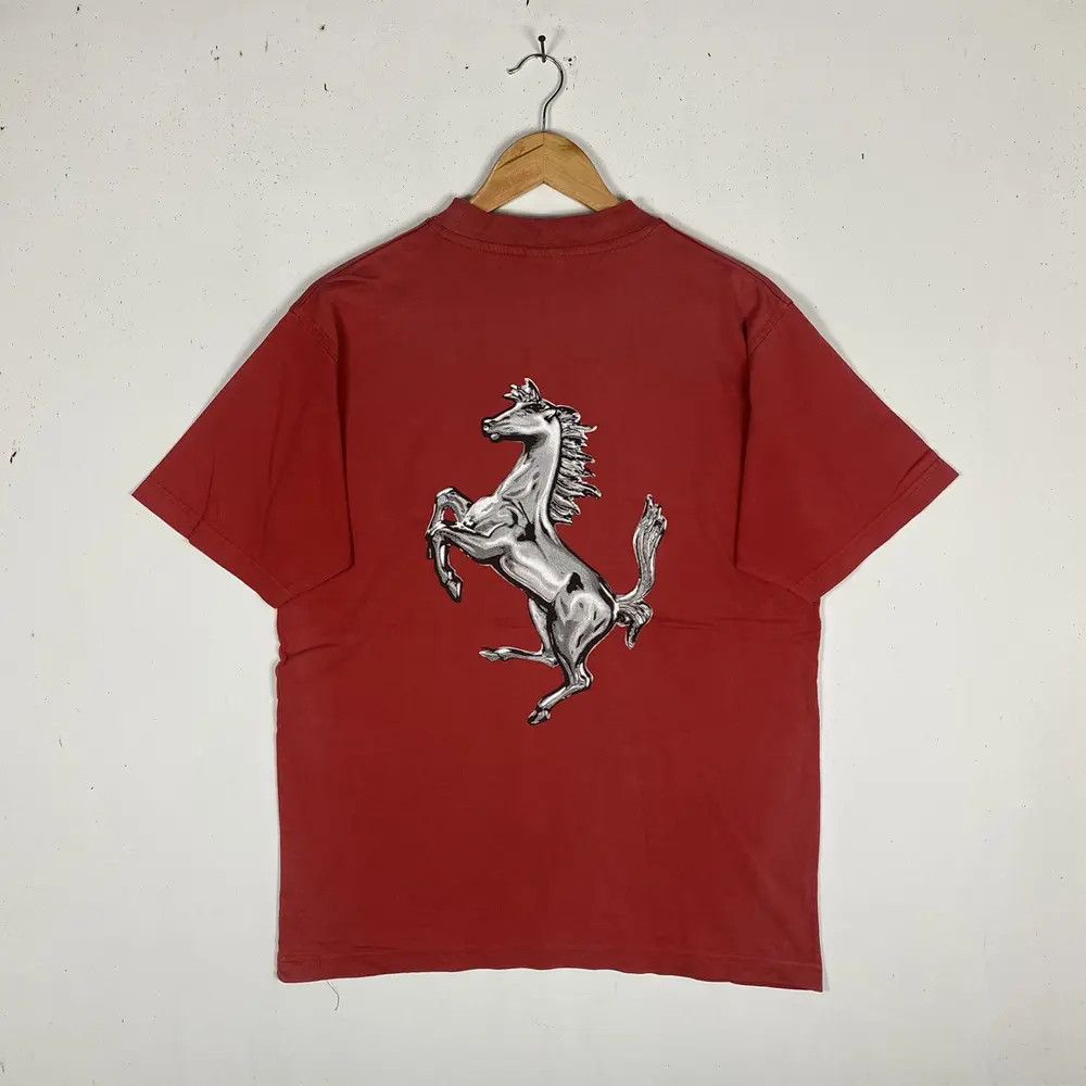 Ferrari Vintage 90's FERRARI Big Logo Graphic Faded Tee Shirt Size US S / EU 44-46 / 1 - 2 Thumbnail