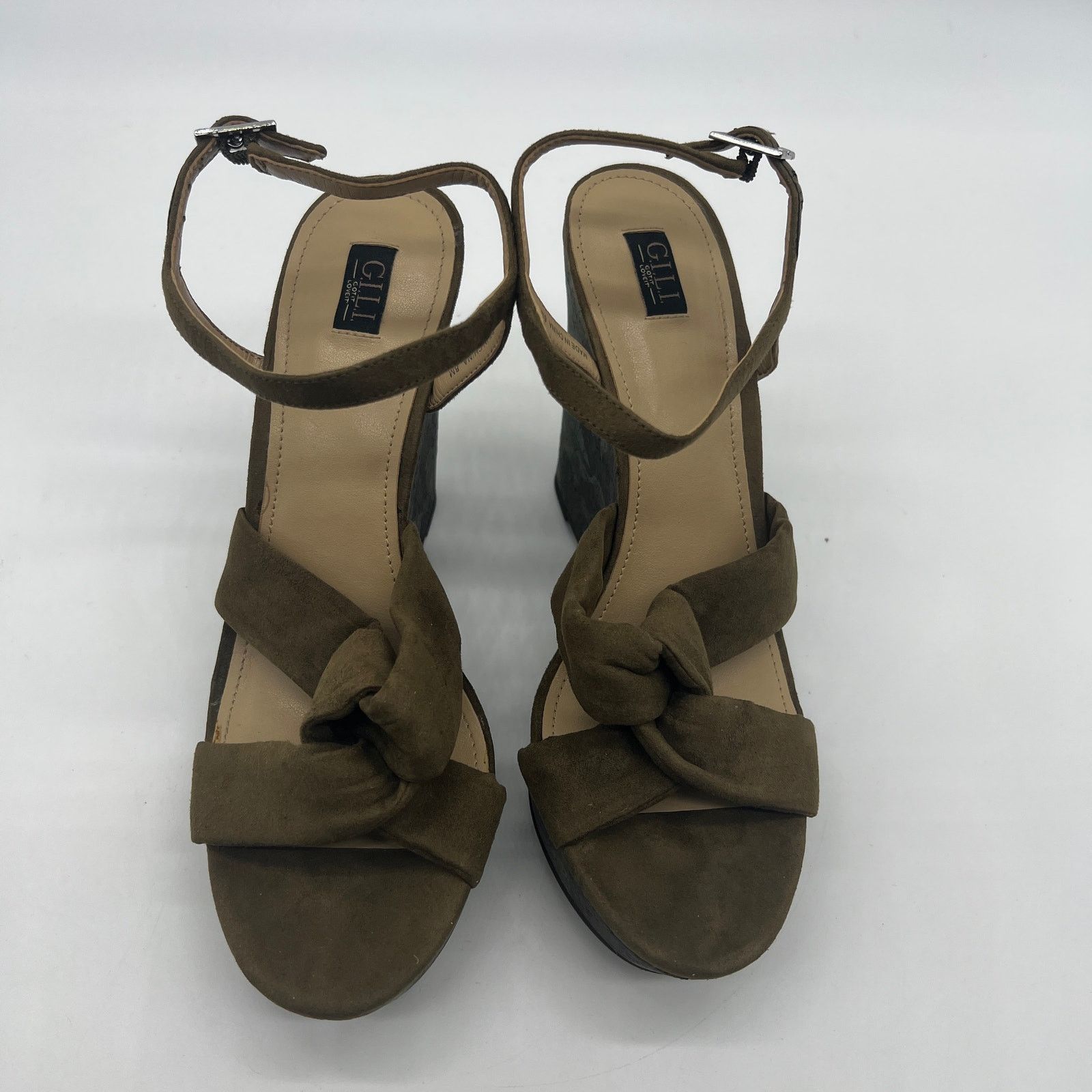 Other G.I.L.I. Knotted Front Wedge Ankle Strap Size 8 M Kahlie Size US 8 / IT 38 - 4 Thumbnail