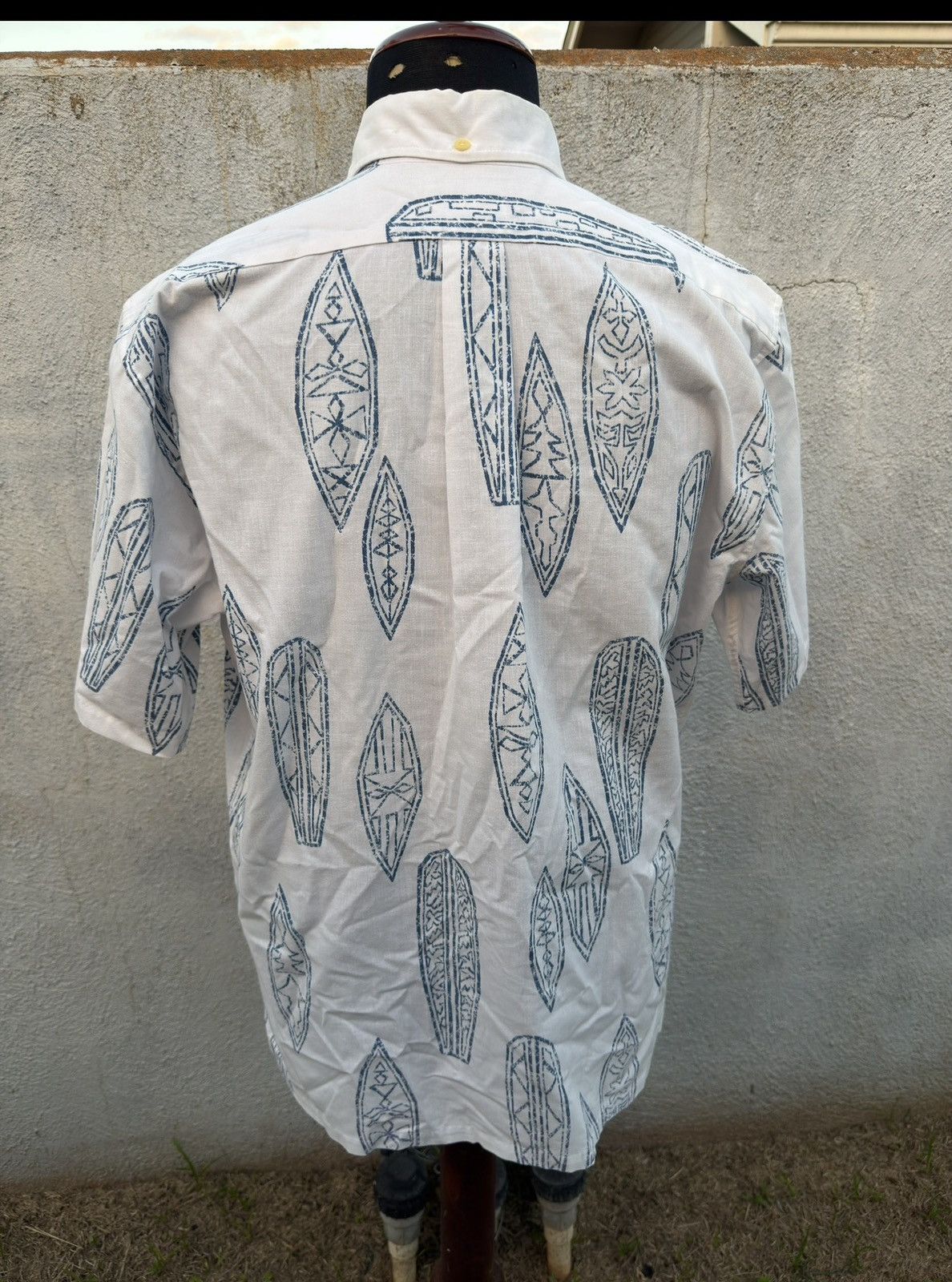 Reyn Spooner PreOwned Reyn Spooner White/Blue Hawaiian Print Men's L Size US L / EU 52-54 / 3 - 2 Thumbnail