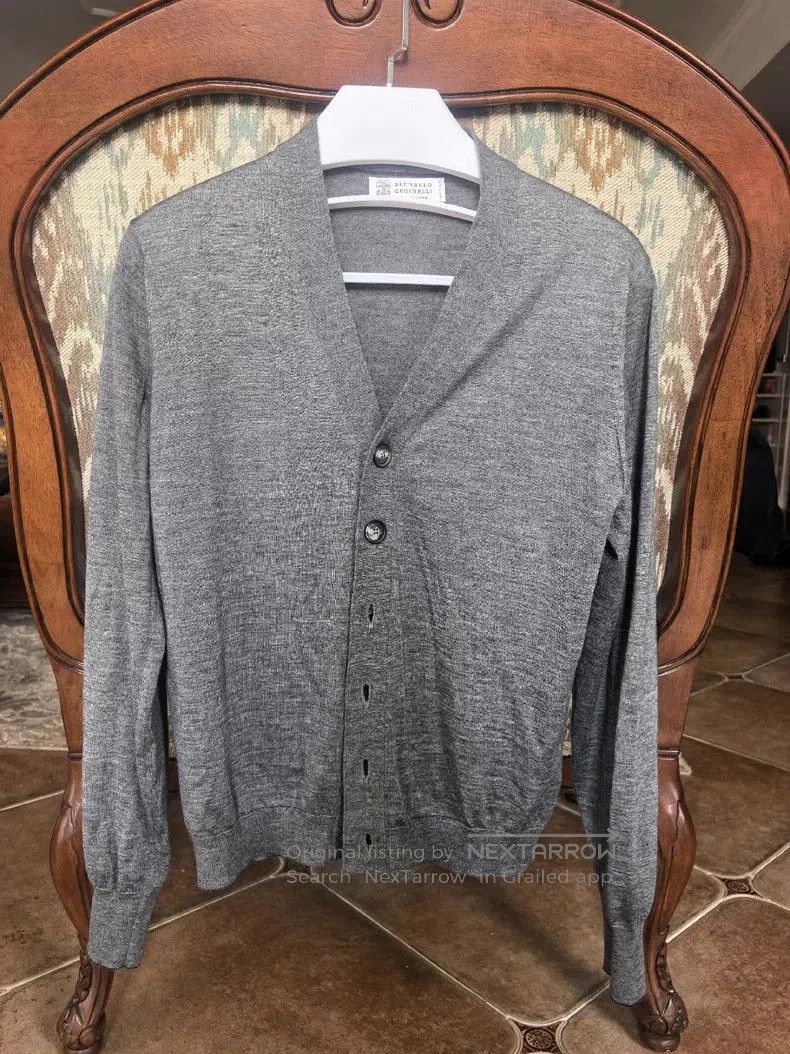 Brunello Cucinelli Brunello Cucinelli Men's Cashmere Silk Cardigan. Size US S / EU 44-46 / 1 - 1 Thumbnail