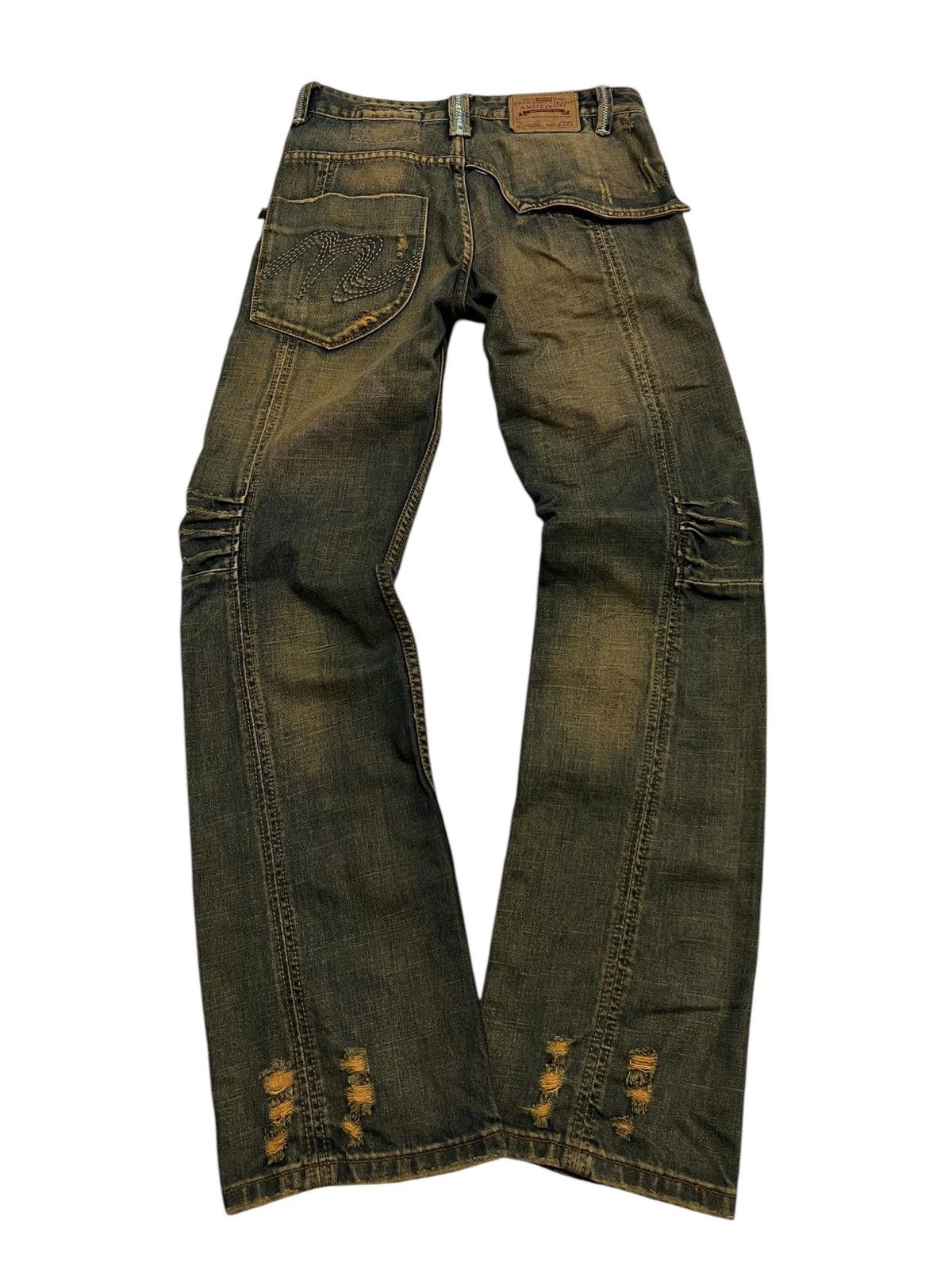 If Six Was Nine × Japanese Brand × Le Grande Bleu (L.G.B.) Vtg F&P jeans mudwash distressed Denim pants Size US 30 / EU 46 - 2 Thumbnail
