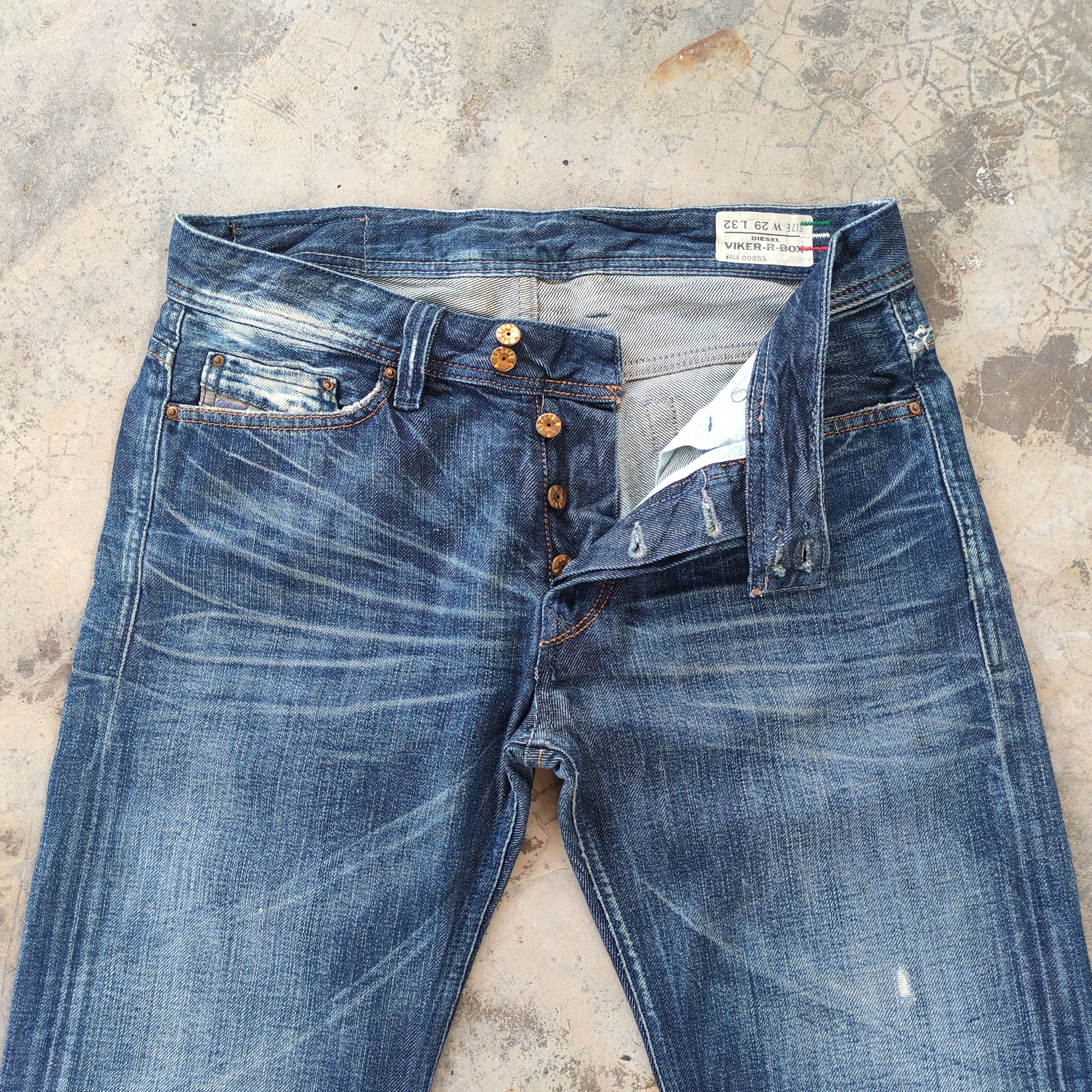 Diesel W31×34 VINTAGE DIESEL FADED RIPPED JEANS DENIM PANTS Size US 31 - 4 Thumbnail
