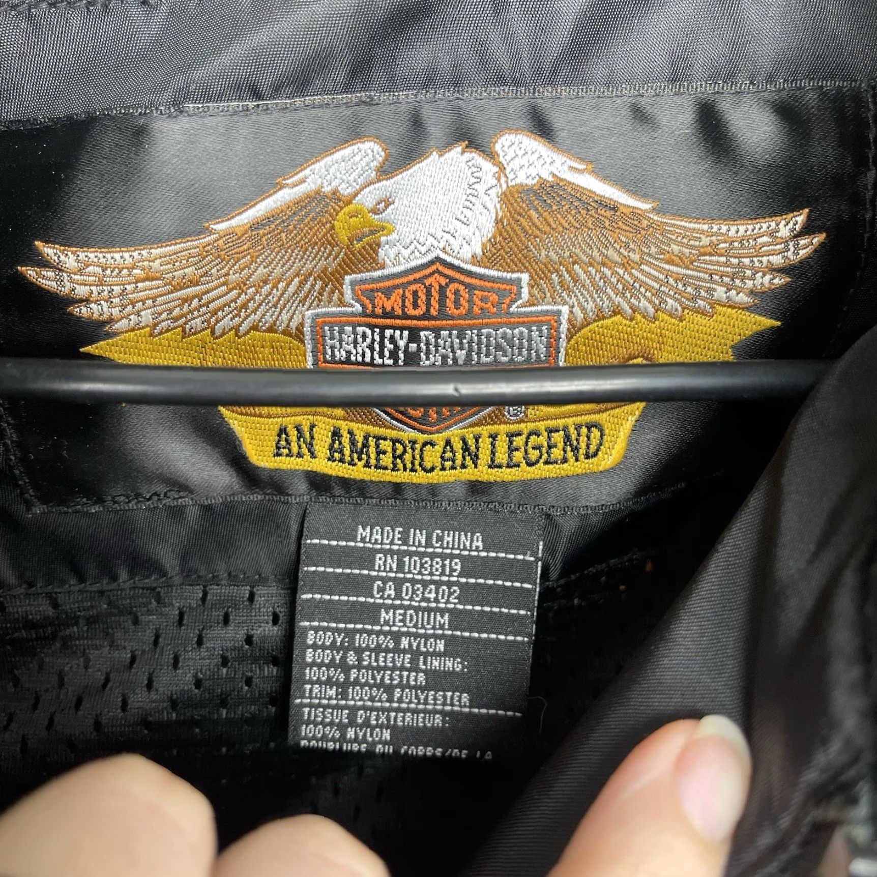 Harley Davidson Harley-Davidson Nylon Jacket Mens M Black Orange Softshell Zip Riding Racing Logo Back Size US M / EU 48-50 / 2 - 3 Thumbnail