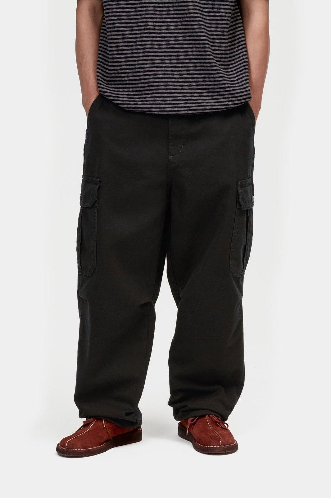 Carhartt Wip Stanton Cargo Pant in Black (Stone Washed) Size US 33 - 1 Thumbnail