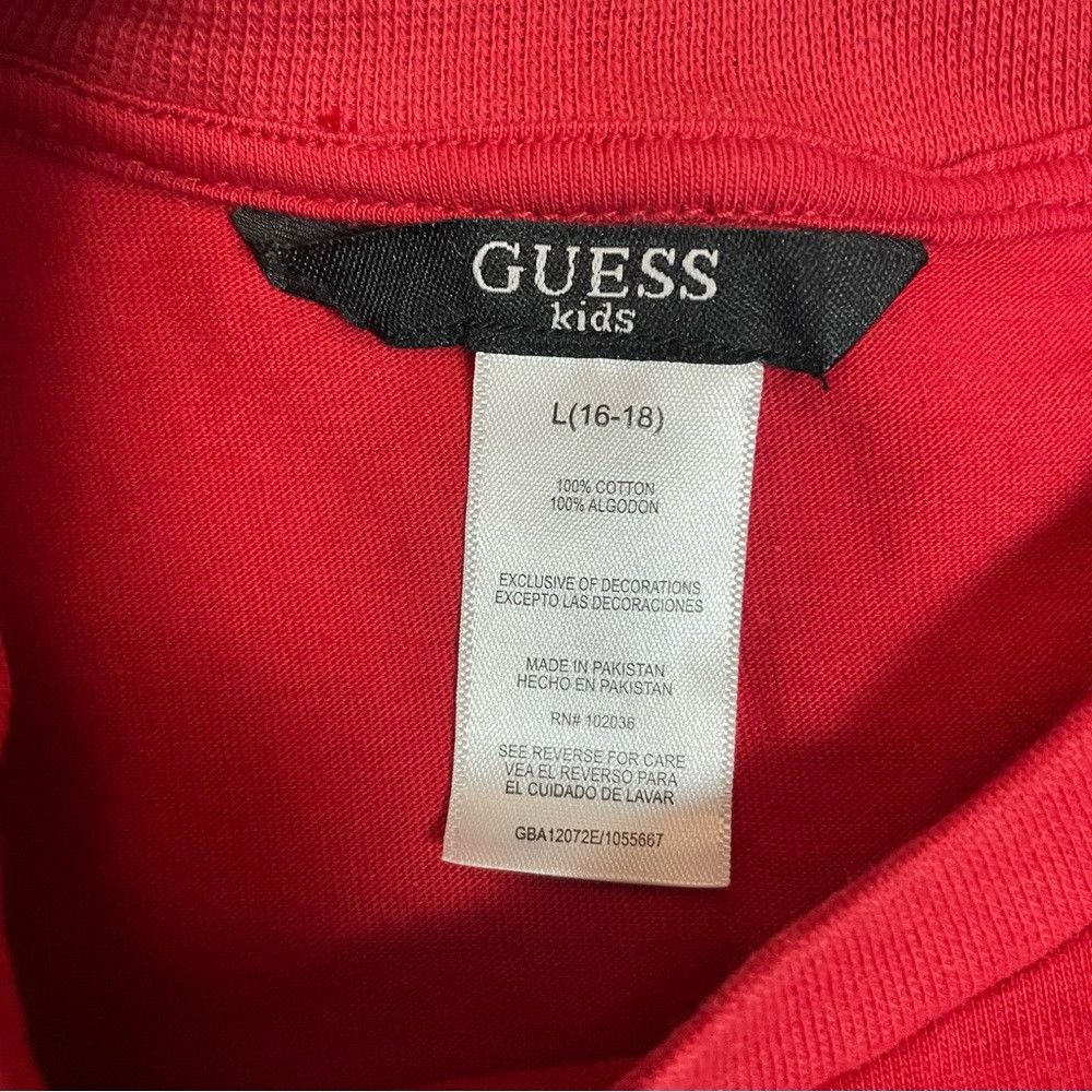 Guess Guess Short Sleeve Red Cotton T-shirt Size L (16-18) Size US XS / EU 42 / 0 - 2 Thumbnail