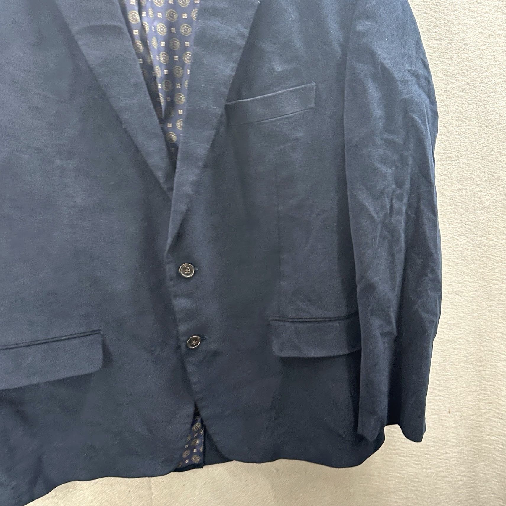 Ralph Lauren Lauren Ralph Lauren Blazer Jacket Mens 43R Navy Corduroy Elbow Patch Preppy Polo Shirt Size US XL / EU 56 / 4 - 4 Thumbnail