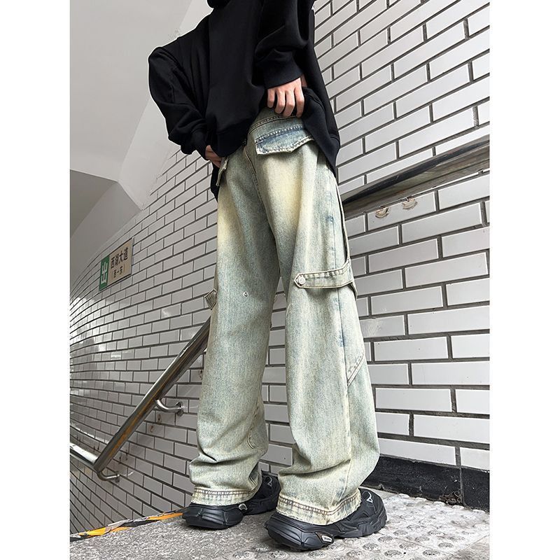 Japanese Brand Vintage men's loose washed tie-dye flared jeans Size US 32 / EU 48 - 4 Thumbnail