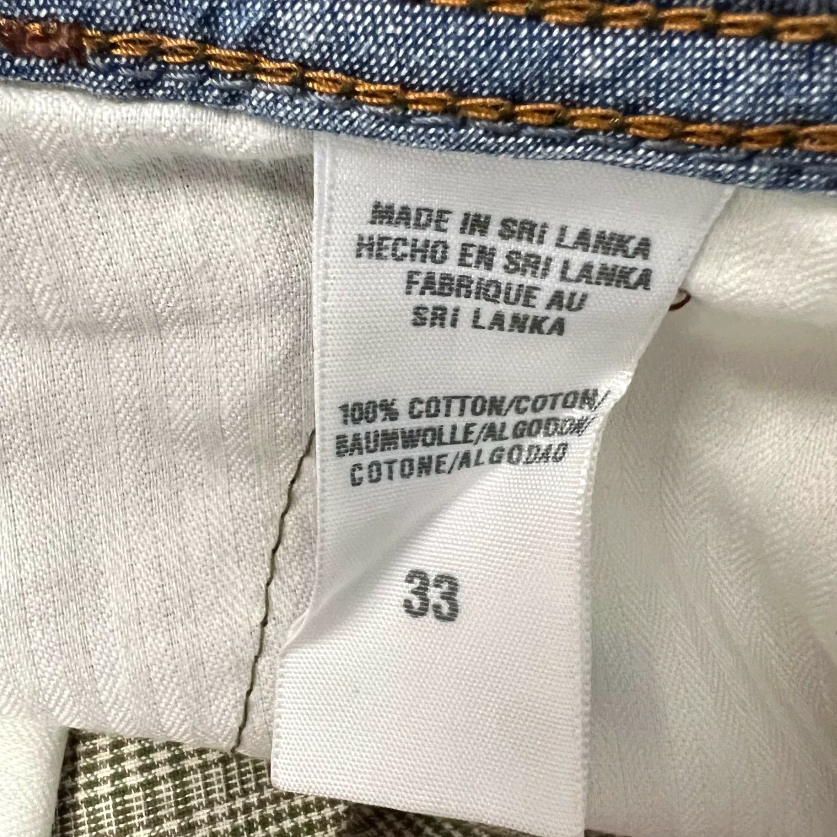 Lucky Brand Lucky Brand Shorts Bermuda Men Plaid Flat Front Mid Rise Cotton 33 Green Regular Waist 34 Inseam 11in Casual Mens Size US 34 / EU 50 - 5 Thumbnail