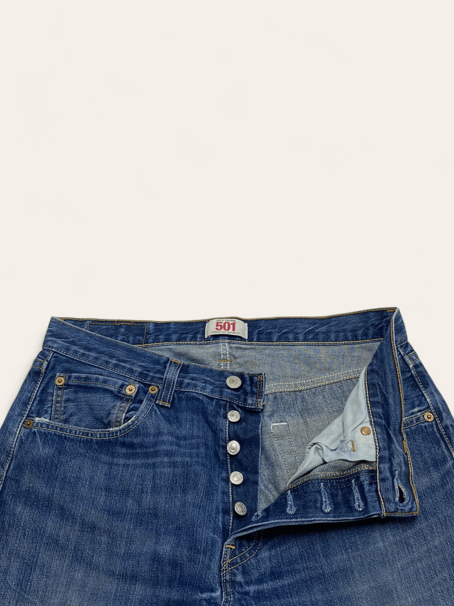 Jean Vintage LEVI'S Blue Denim Jeans Size US 32 / EU 48 - 6 Thumbnail