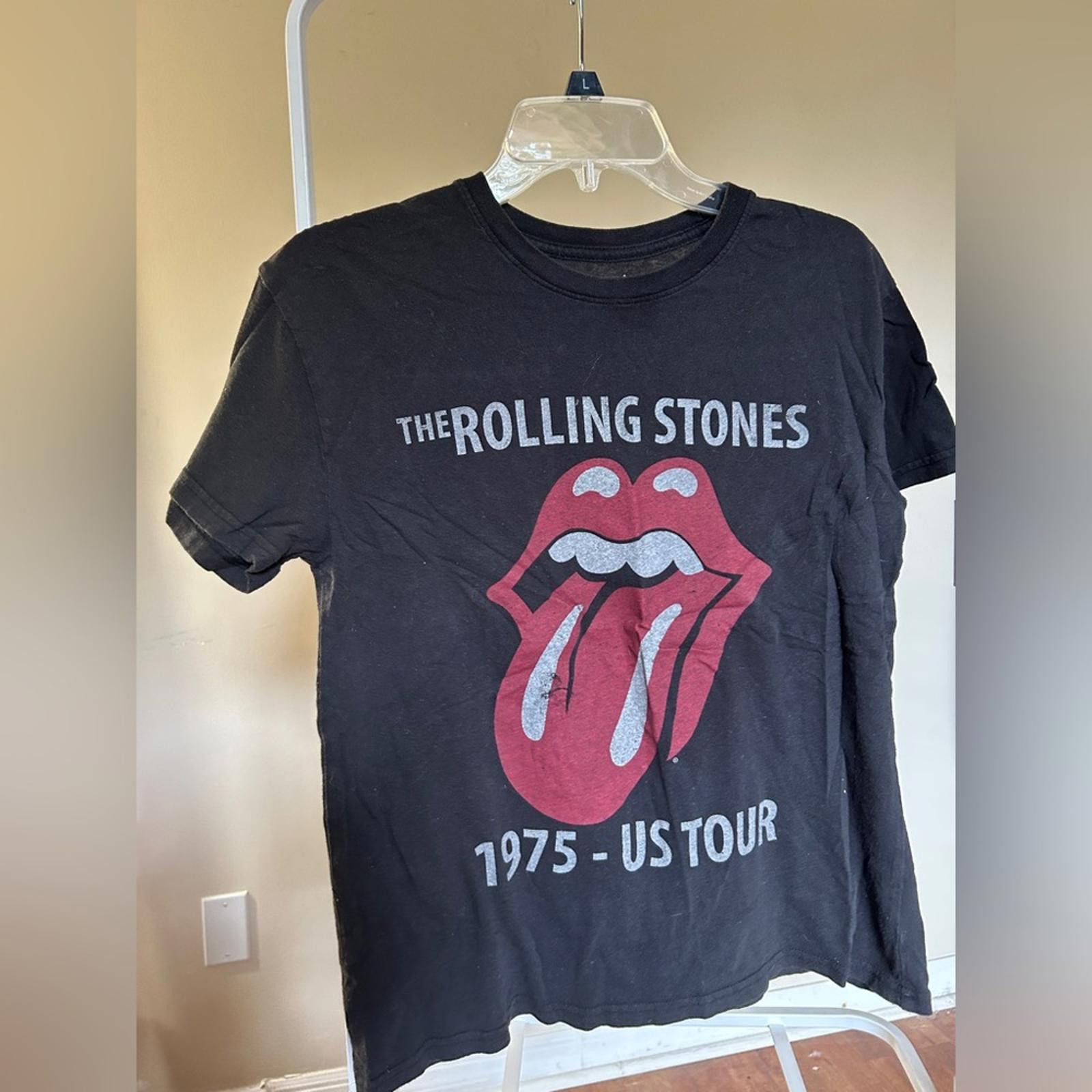 The Rolling Stones The Rolling Stones Black Tee with Red Tongue Graphic Size S / US 4 / IT 40 - 2 Thumbnail