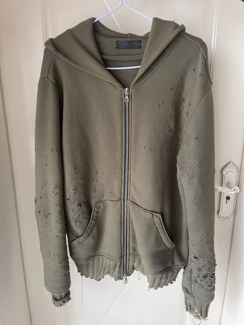 Amiri AMIRI Authentic army green bullet cardigan -DMC-2508 Size US S / EU 44-46 / 1 - 1 Thumbnail