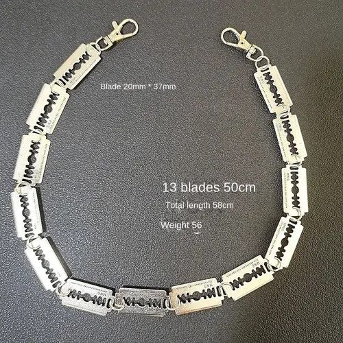 Jewelry Metal Blade Pant Chain Size ONE SIZE - 4 Thumbnail