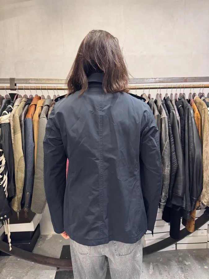 Prada 2000s Prada Navy Asymmetrical Naval Buttoned Rain Jacket Size US M / EU 48-50 / 2 - 3 Thumbnail