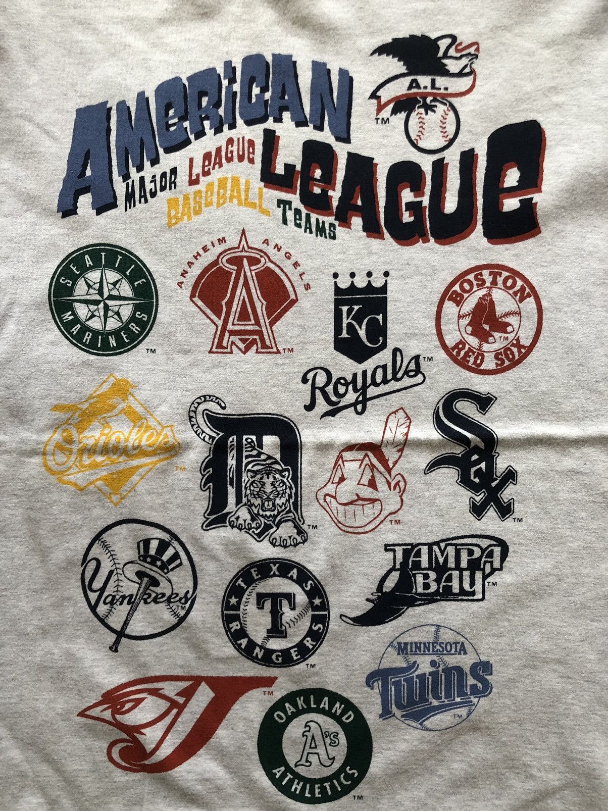 MLB 🔥Vintage Y2K🔥OVP American League MLB Teams Tshirt Size US L / EU 52-54 / 3 - 8 Thumbnail