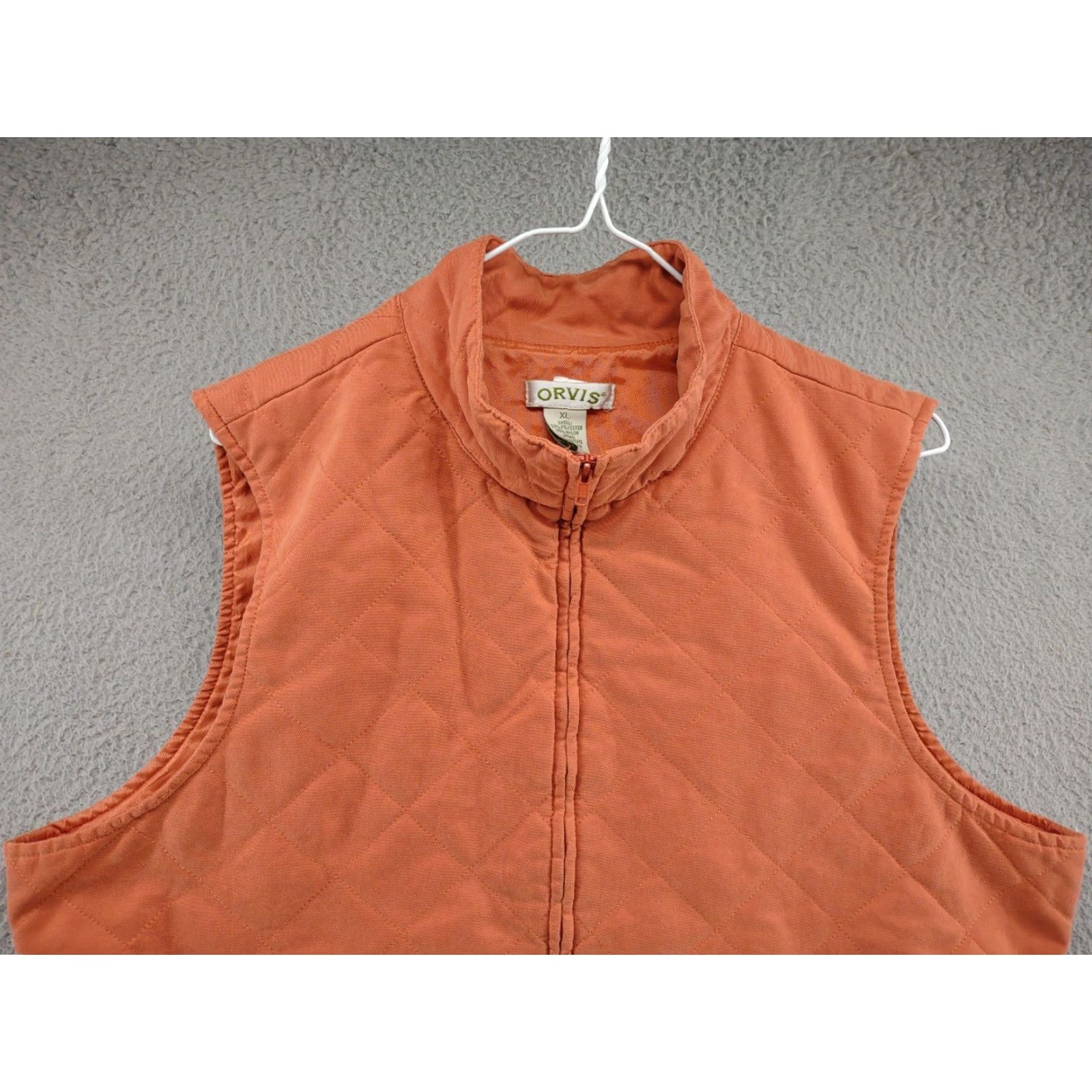 Orvis Orvis Diamond Quilted Zip Up Orange Vest Front Pockets Women's XL Outdoors SZ XL Size XL / US 12-14 / IT 48-50 - 3 Thumbnail