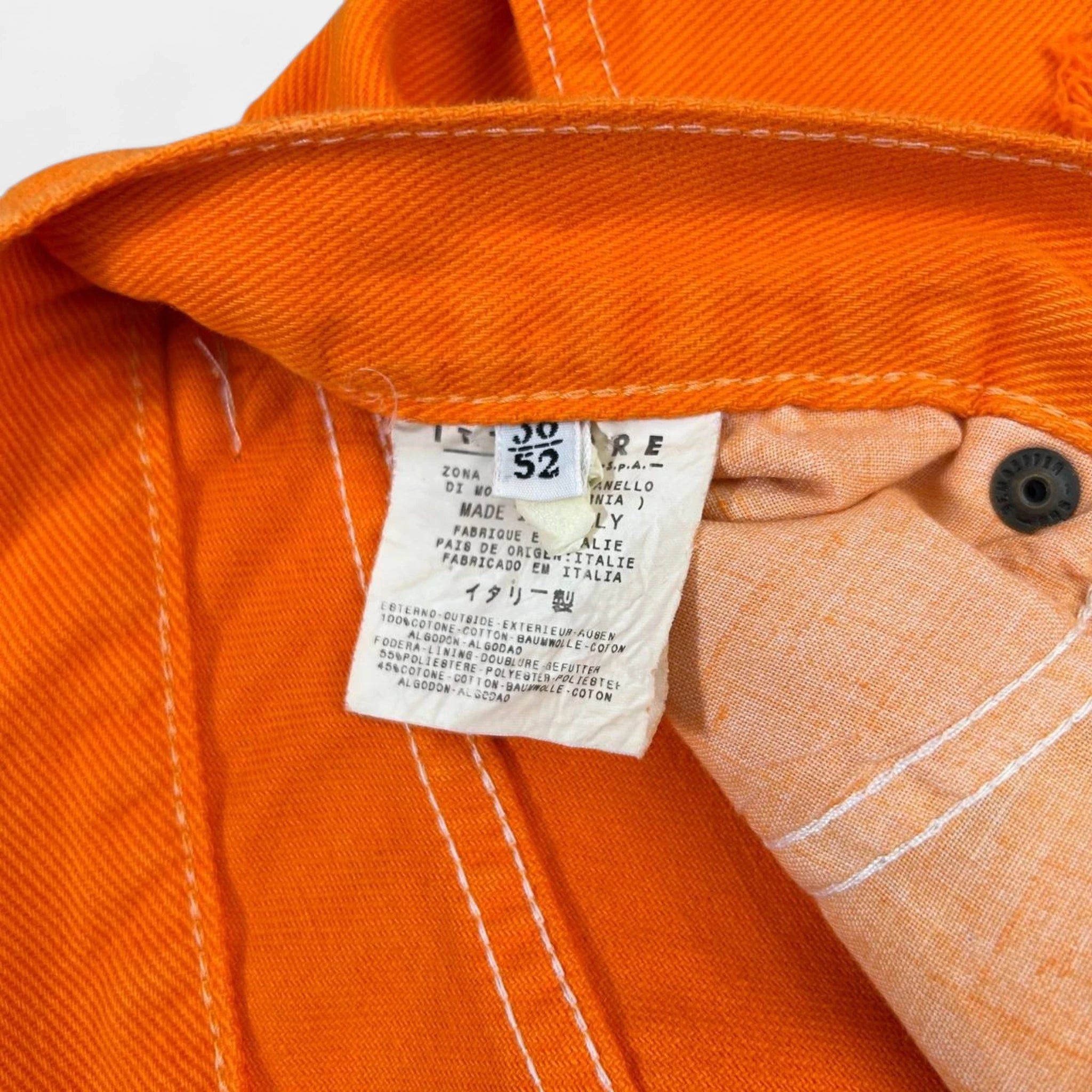 Dolce & Gabbana Dolce & Gabbana Orange Distressed Straight Leg Pants Size US 30 / EU 46 - 8 Thumbnail