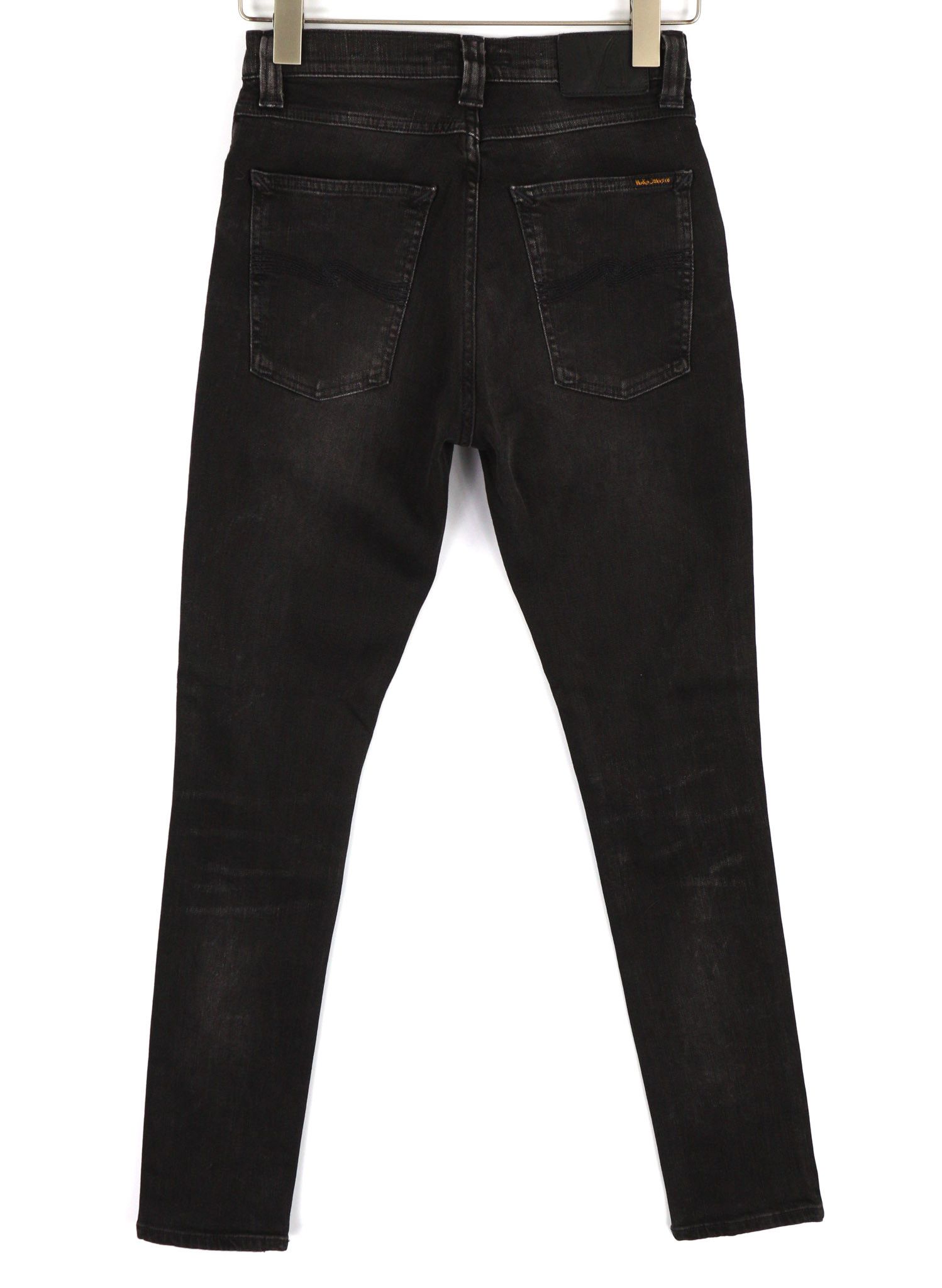 Nudie Jeans PIPE LED W27/L30 Used Black Organic Slim Fit Denim 81633 Size 27" / US 4 / IT 40 - 2 Thumbnail