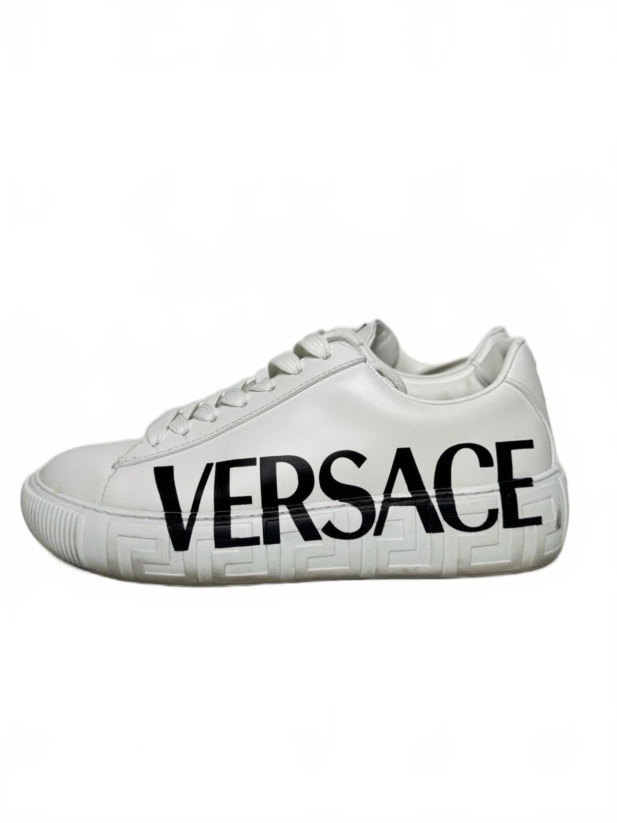 Versace Versace Logo Print Greca Sole Leather Sneakers SZ 39 Women's Size US 9 / IT 39 - 3 Thumbnail