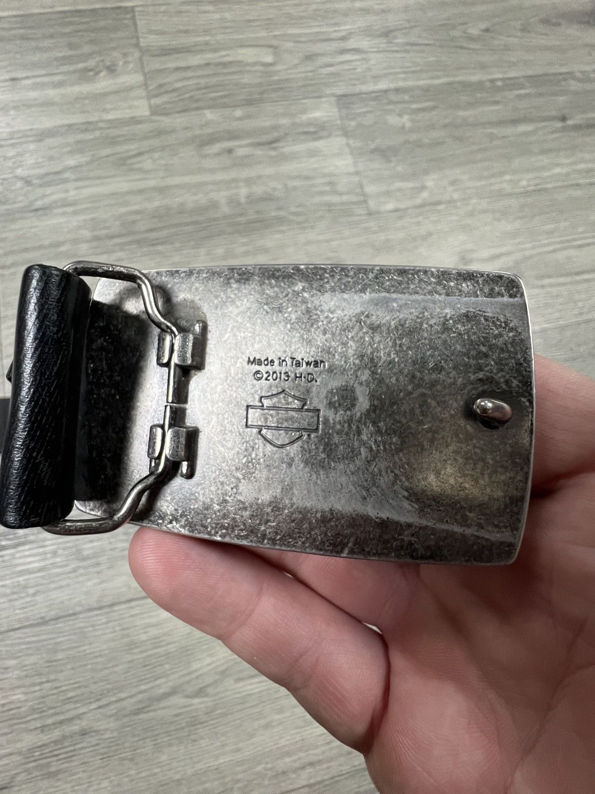 Harley Davidson vintage 2013 HARLEY DAVIDSON buckle belt black leather Size ONE SIZE - 3 Thumbnail