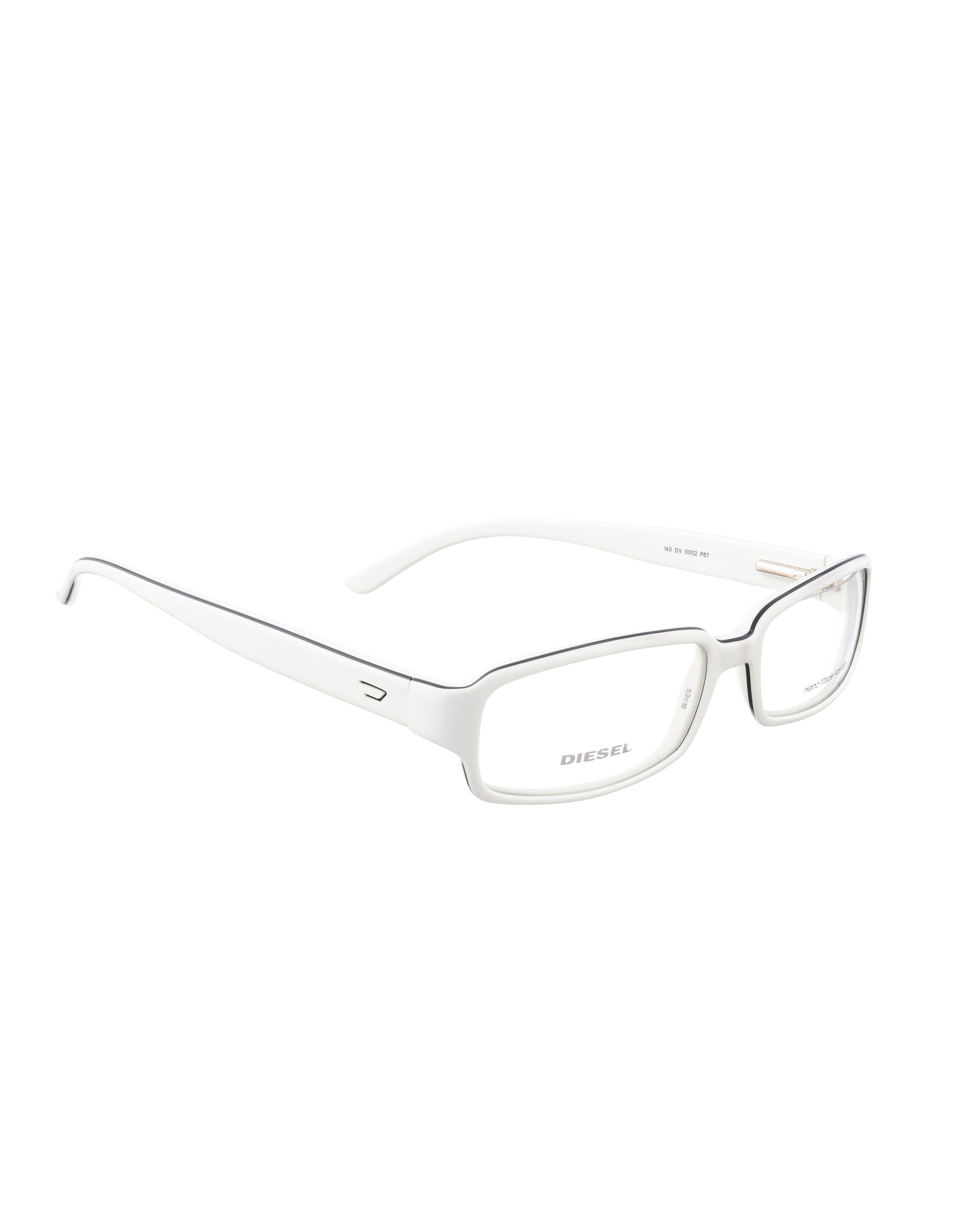 Diesel Diesel 00s White Plastic Glasses with Black Lines Size ONE SIZE - 1 Thumbnail