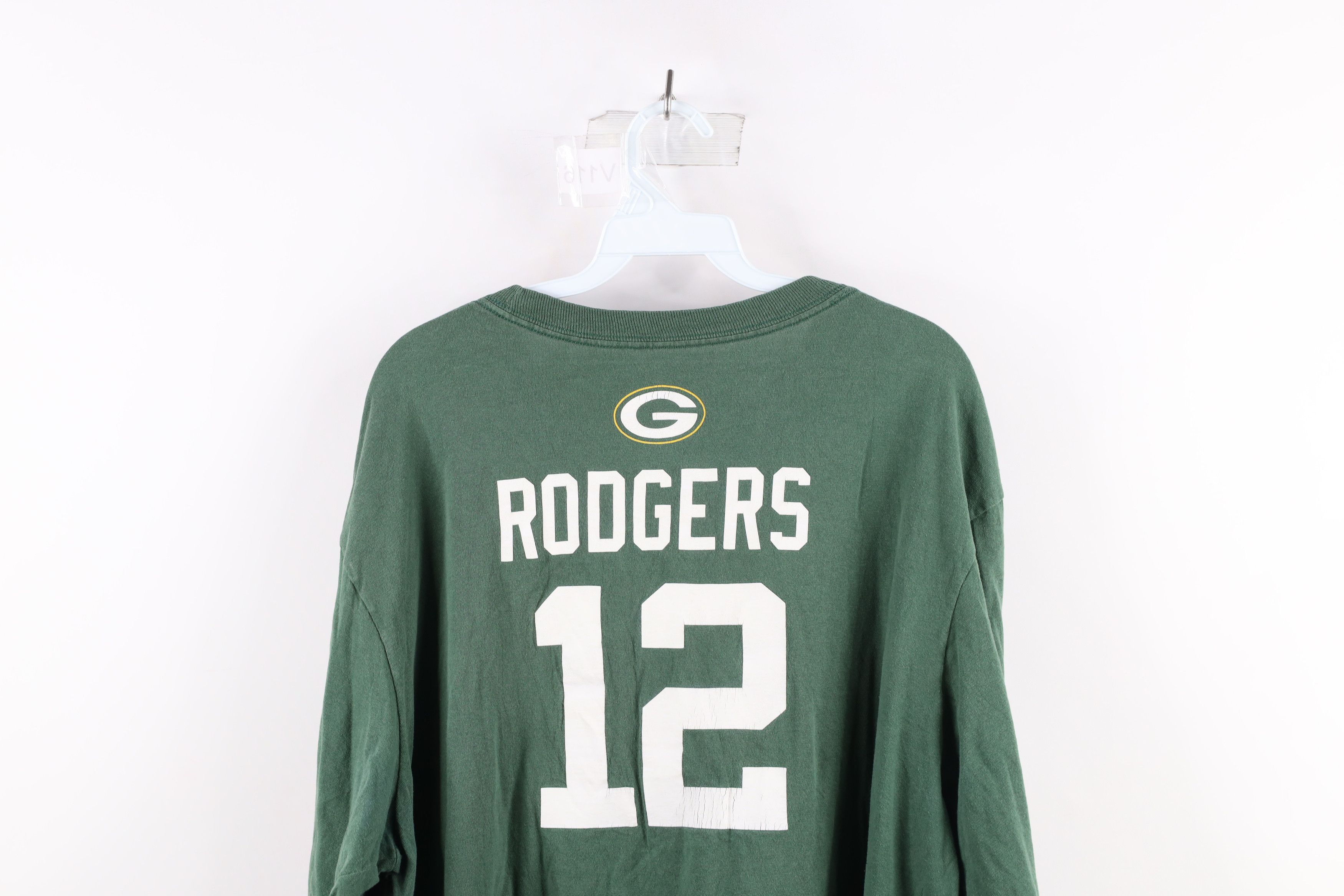 Vintage Retro Aaron Rodgers Green Bay Packers Long Sleeve T-Shirt Size US XL / EU 56 / 4 - 11 Thumbnail