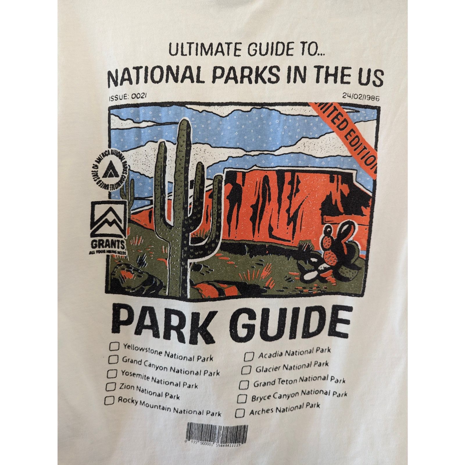 Cotton On Cotton On White National Park Guide Tshirt Loose Fit Medium Size US M / EU 48-50 / 2 - 4 Thumbnail