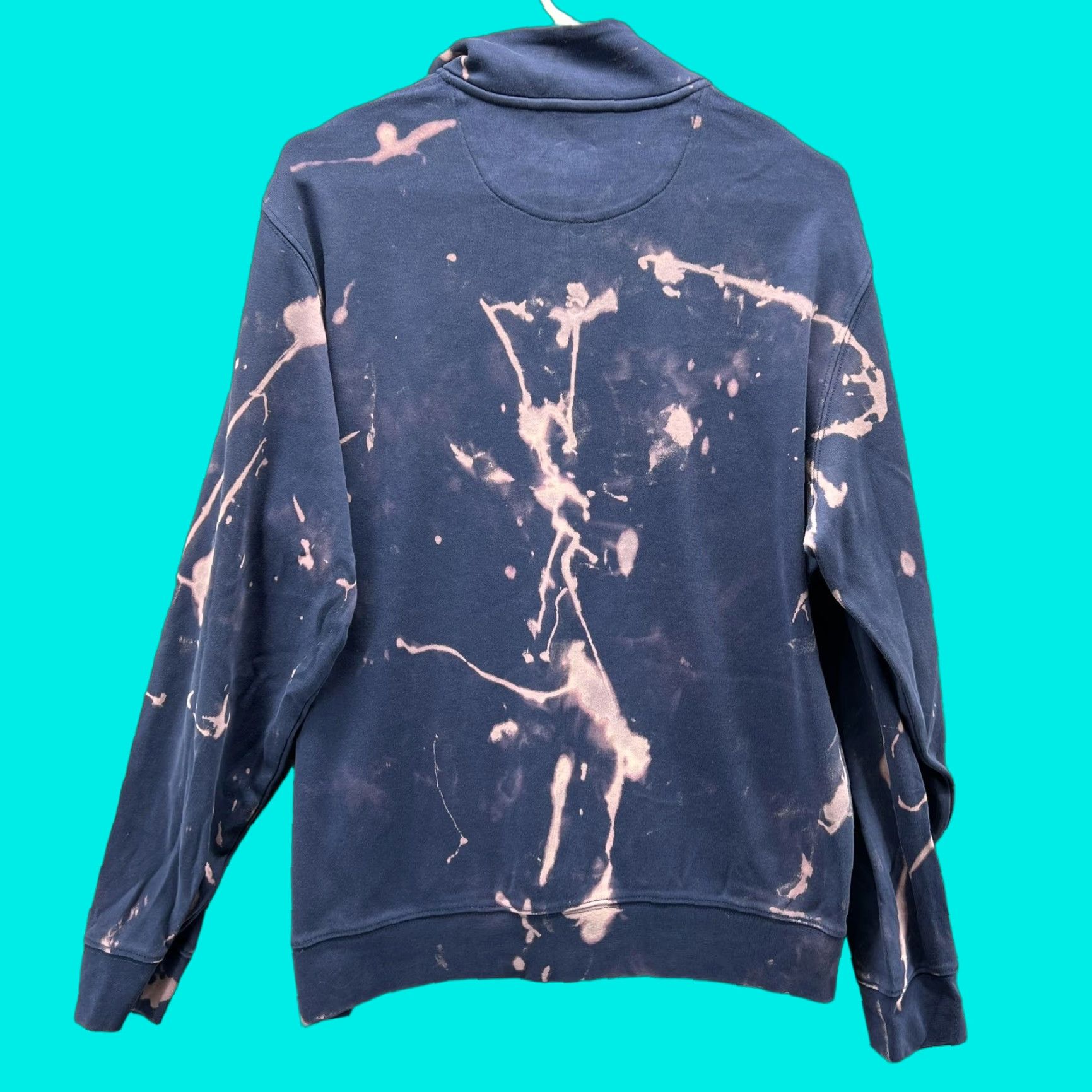 Vineyard Vines Vineyard Vines Quarter Zip Sweatshirt Mens M Navy Bleach Dye Pullover Size US M / EU 48-50 / 2 - 1 Thumbnail