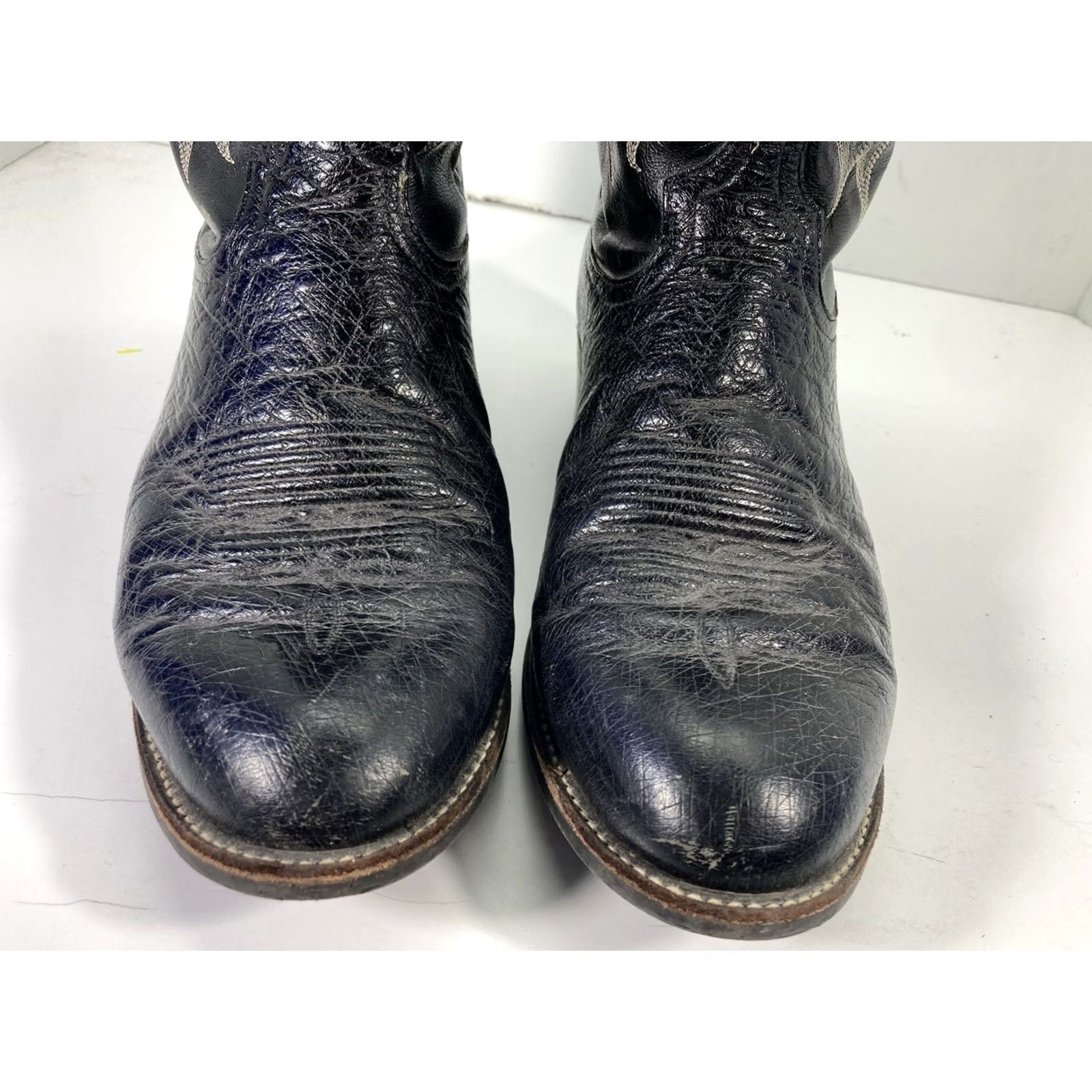 Tony Lama Tony Lama CT871 Boots Men 9.5D Black Ostrich Leather Western Cowboy Boots Size US 10 / EU 43 - 3 Thumbnail