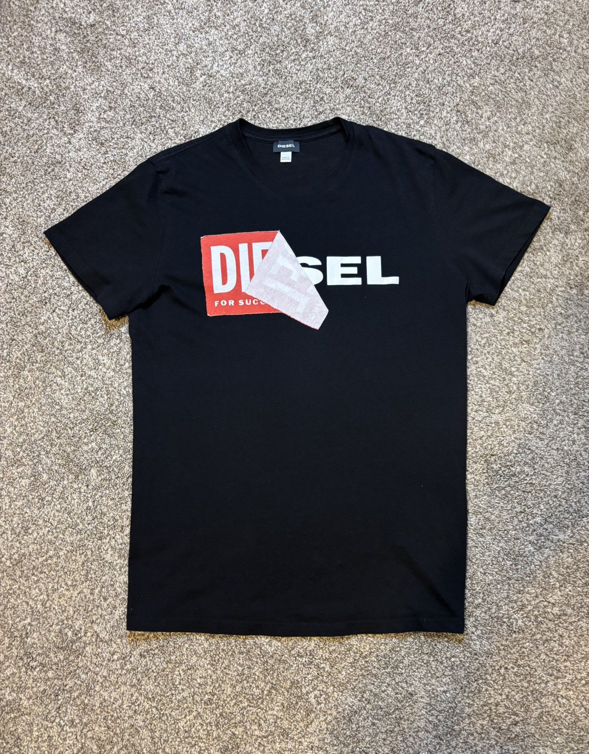Diesel Diesel Mens Tee Shirt Short Sleeve Regular Fit Casual Black Size US L / EU 52-54 / 3 - 1 Thumbnail