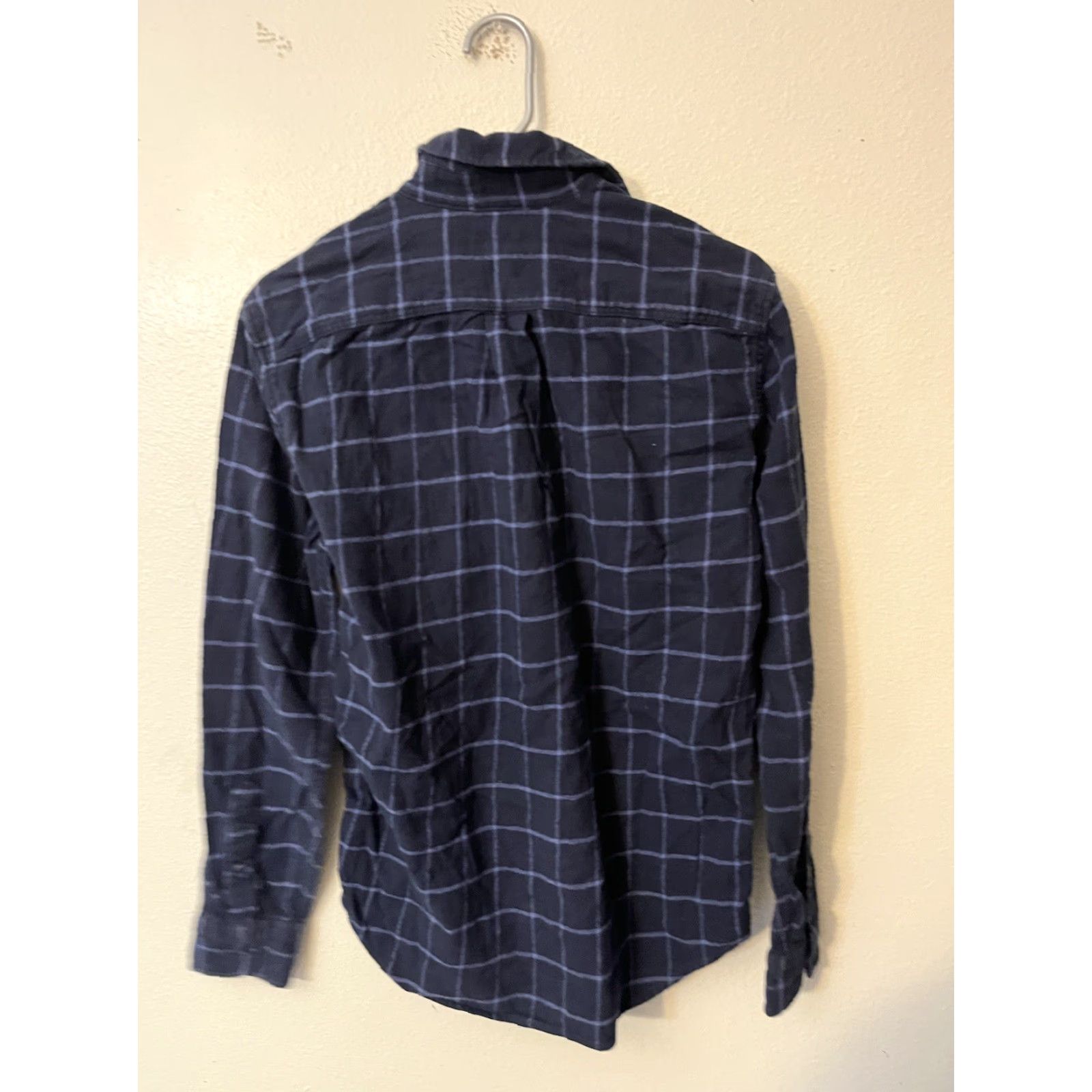 Gap Gap Button-Up Shirt Mens Small Navy Plaid Check Slim Fit Long Sleeve Size US S / EU 44-46 / 1 - 3 Thumbnail