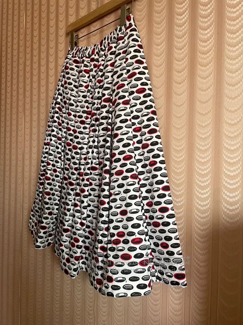Other Comme Des Garcons size XS Dark Black Polka Dot Stone Print Size 23" - 4 Thumbnail