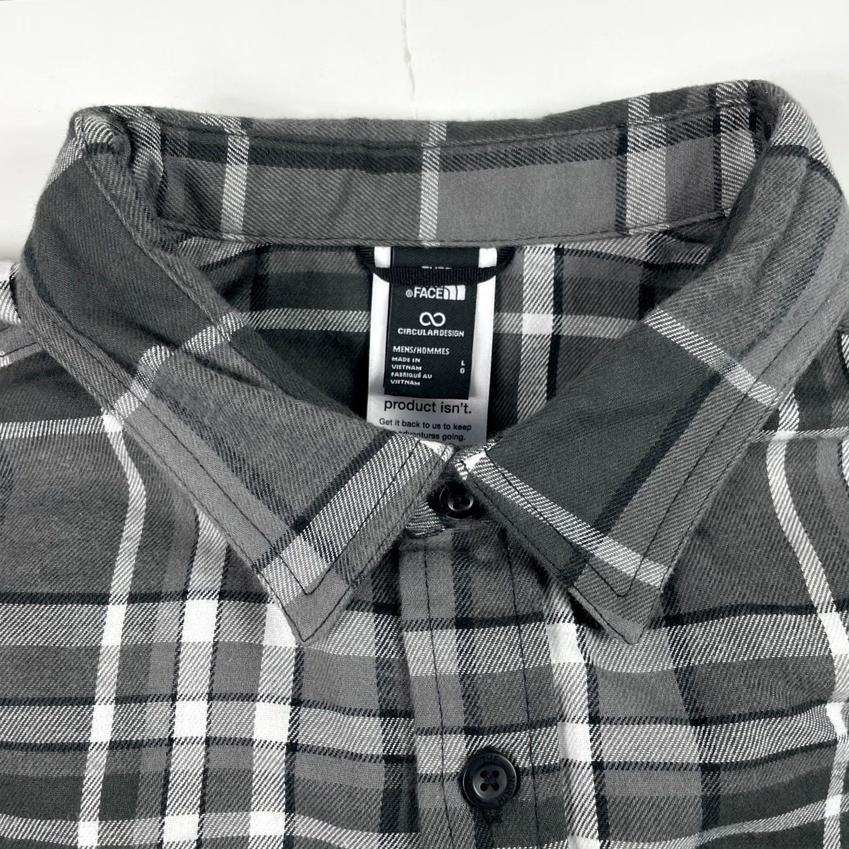 The North Face The North Face Shirt - Large Gray Flannel Long Sleeve Men's Button Up Hiking Camping Size US L / EU 52-54 / 3 - 7 Thumbnail